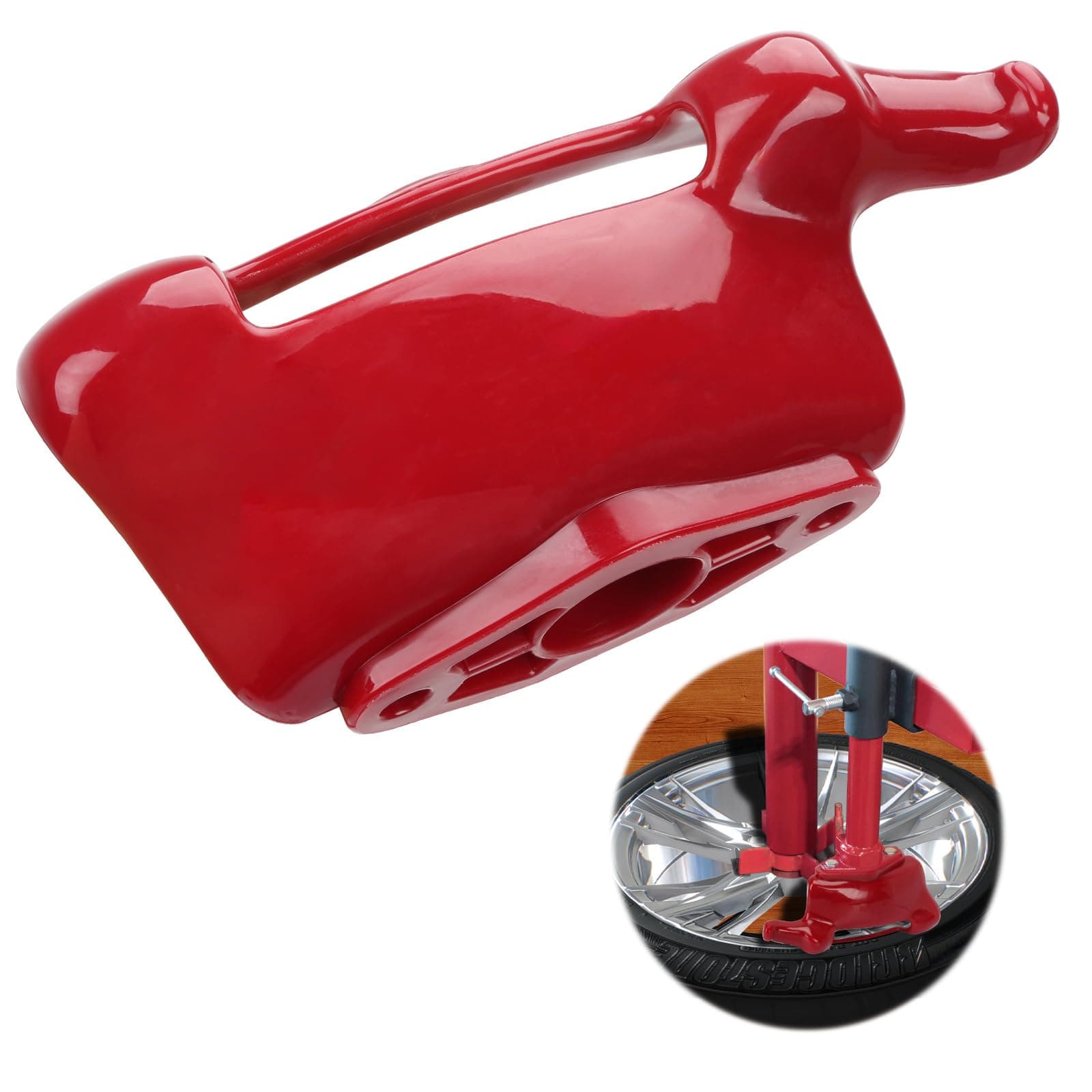 Tire Changer Duck Head, Mount Demount Duck Tool for Hunter Tire Changer, Compatible with Manual Harbor Freight Tire Changer, Strong Nylon Plastic, Red 1 Pack
