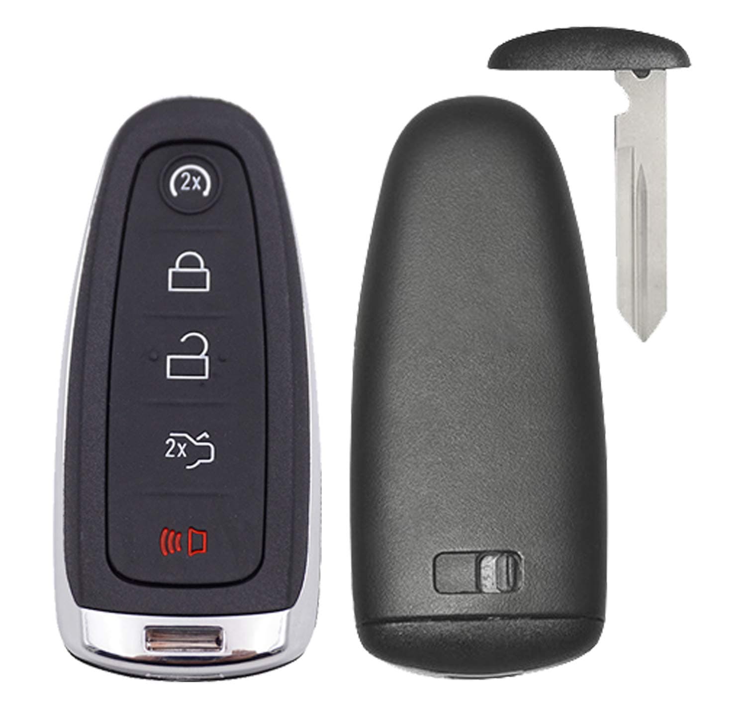 Smart Key Fob Case Shell Fit for Ford Edge Escape Explorer Focus Flex Taurus Fusion Lincoln MKS MKT MKX Keyless Entry Remote Control Car Key Fob Cover Casing (1)