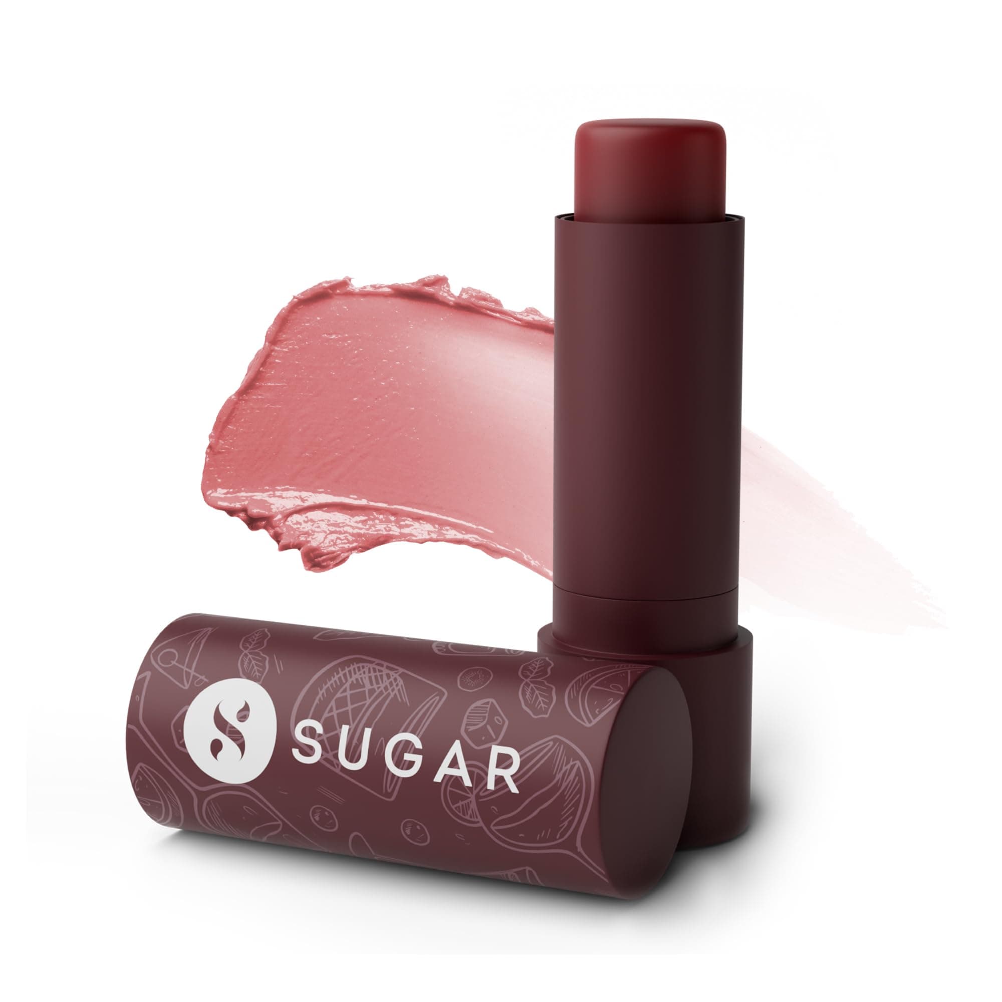 SUGAR Cosmetics Tipsy Lips Moisturing Balm with Vitamin E, Shea Butter and Jojoba Oil | Tinted Lip Balm with SPF | Lip Protection & Nourishment | 4.5gm - 04 L.I.I.T