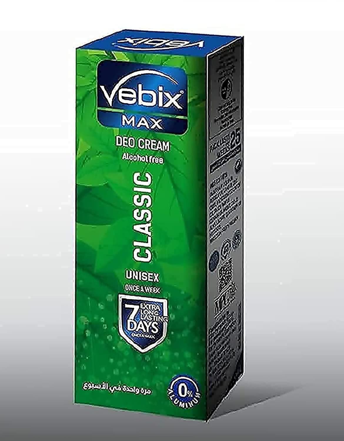 Vebix max blue active deo cream for men, 10 ml