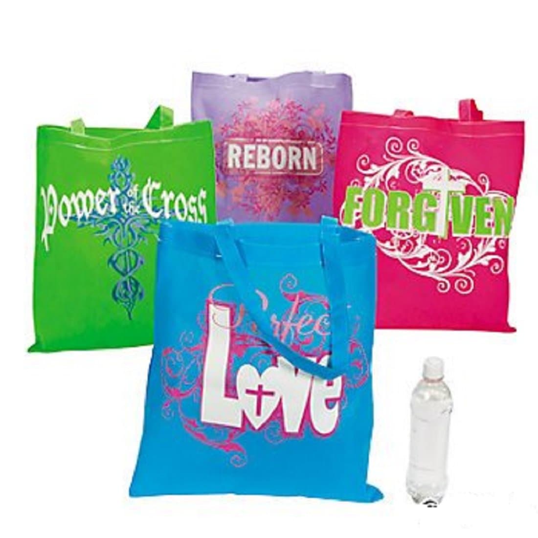 Christian Religious Tote Bags (12 Pack)