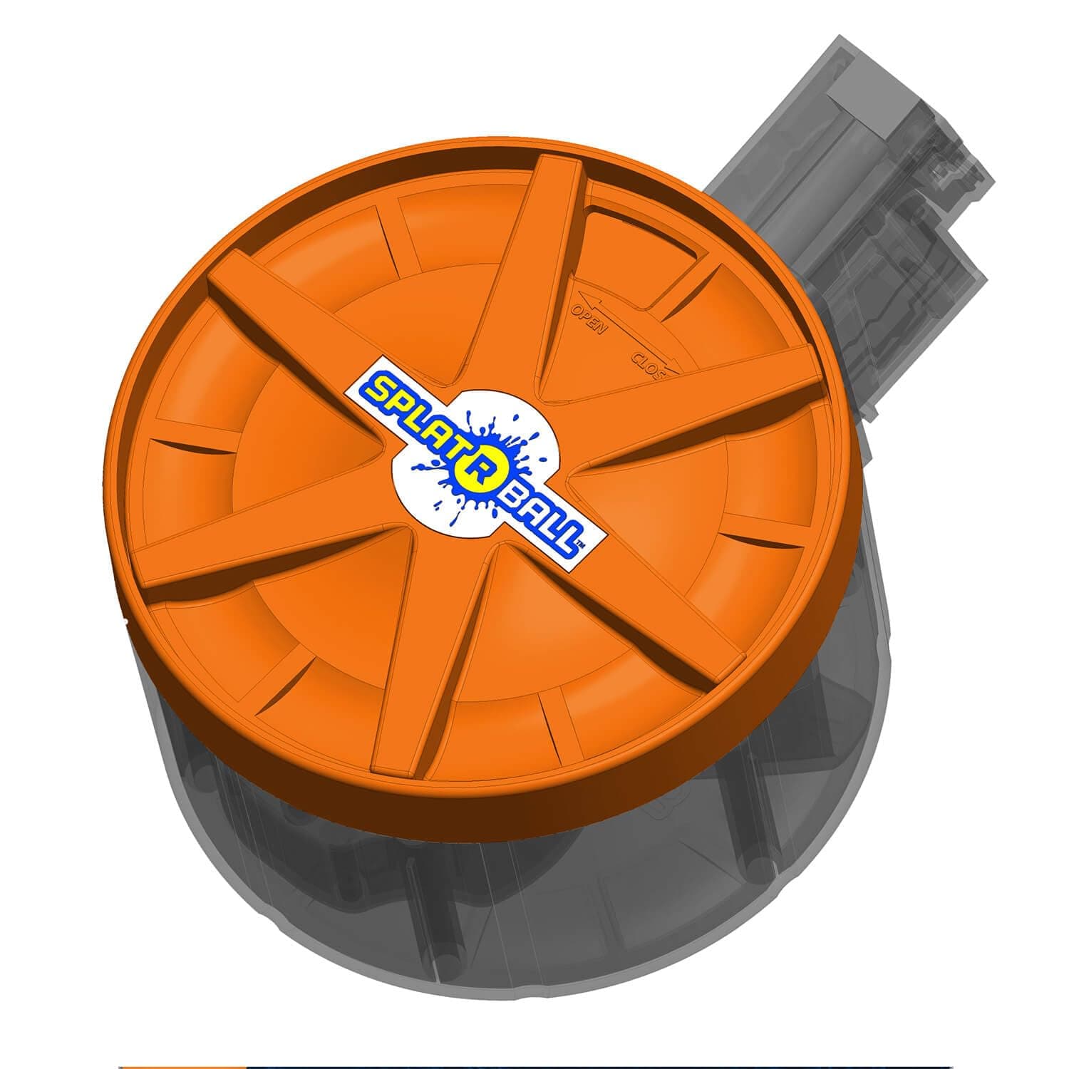 SPLATRBALL Orange 800 Round Drum Magazine