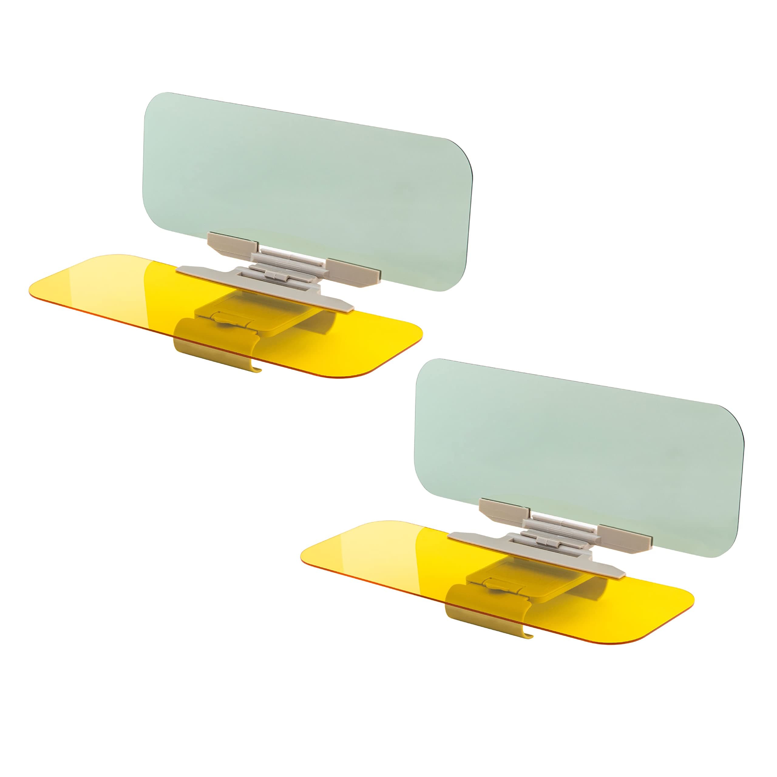 Car Windshield Tac Sun Visor Night Anti-Glare 2 Pack- Zone Tech Premium Quality Universal Sunshade and Night Vision Anti-Dazzle Windshield Driving Visor