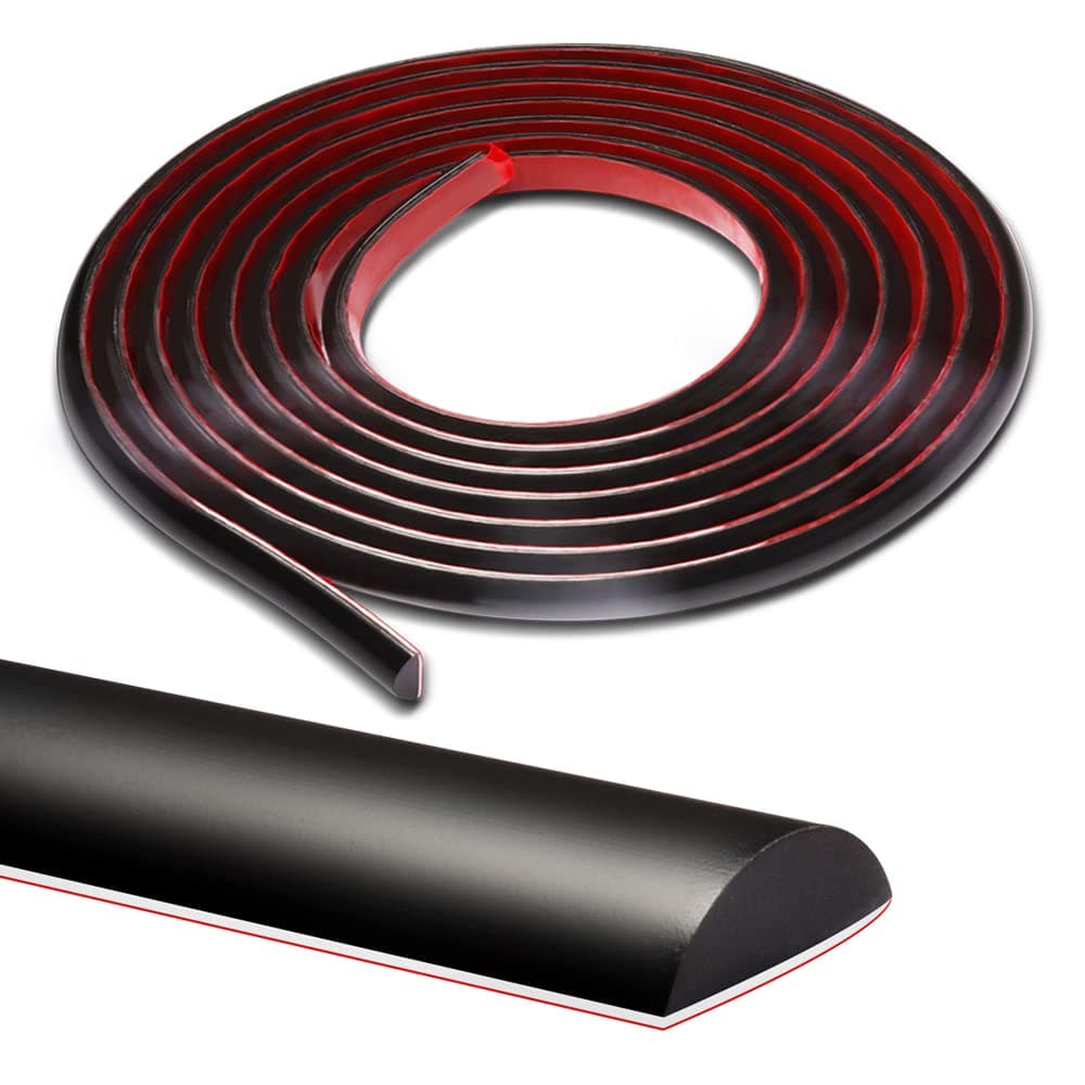 Vamos Tile 10 Ft Peel and Stick Trim for Backsplash Tile Edge,Self-Adhesive Liner for Corner Decor, Flexible Tile Molding in Black