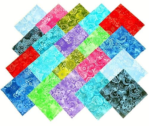 100 4" Batik Tonal Quilting Fabric Charm Pack