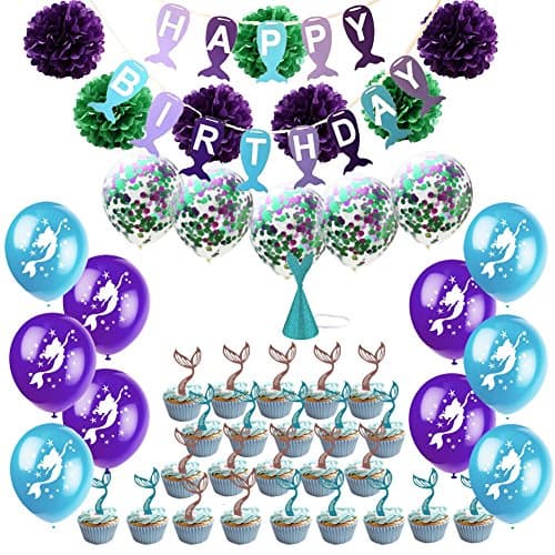 Rose Gold Birthday Decorations (Mermaid)