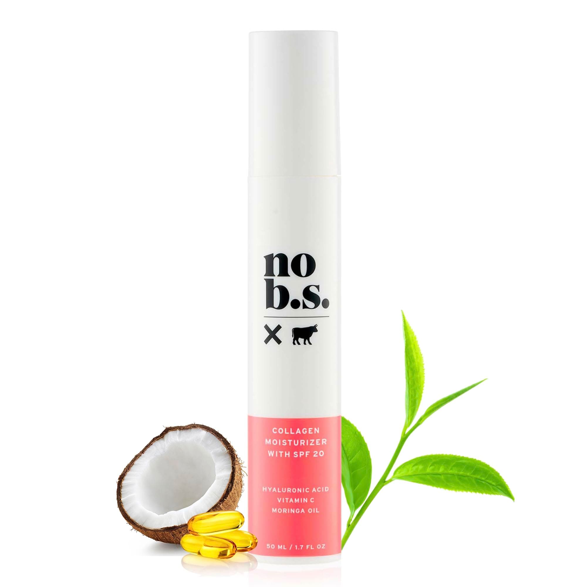 No B S Face Moisturizer With SPF 20. Daily Face Moisturizers For Women. Anti-Aging Face Sunscreen Cream. Collagen Cream. Moringa Oil. Vitamin E. Clean Ingredients. Potent Formulas.