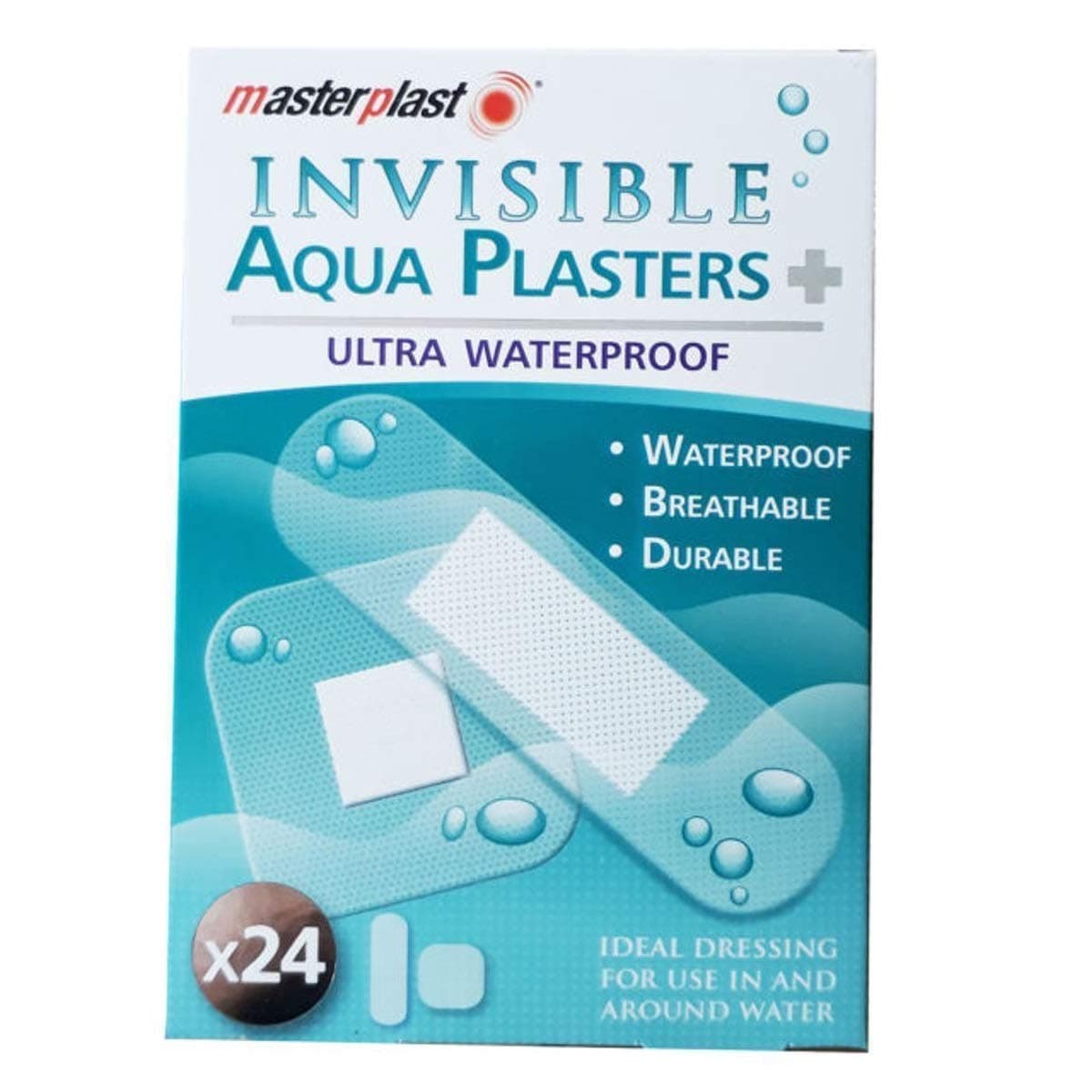 STX_826564 Masterplast Invisible Aqua Plasters 20 Pack (MP1064A)