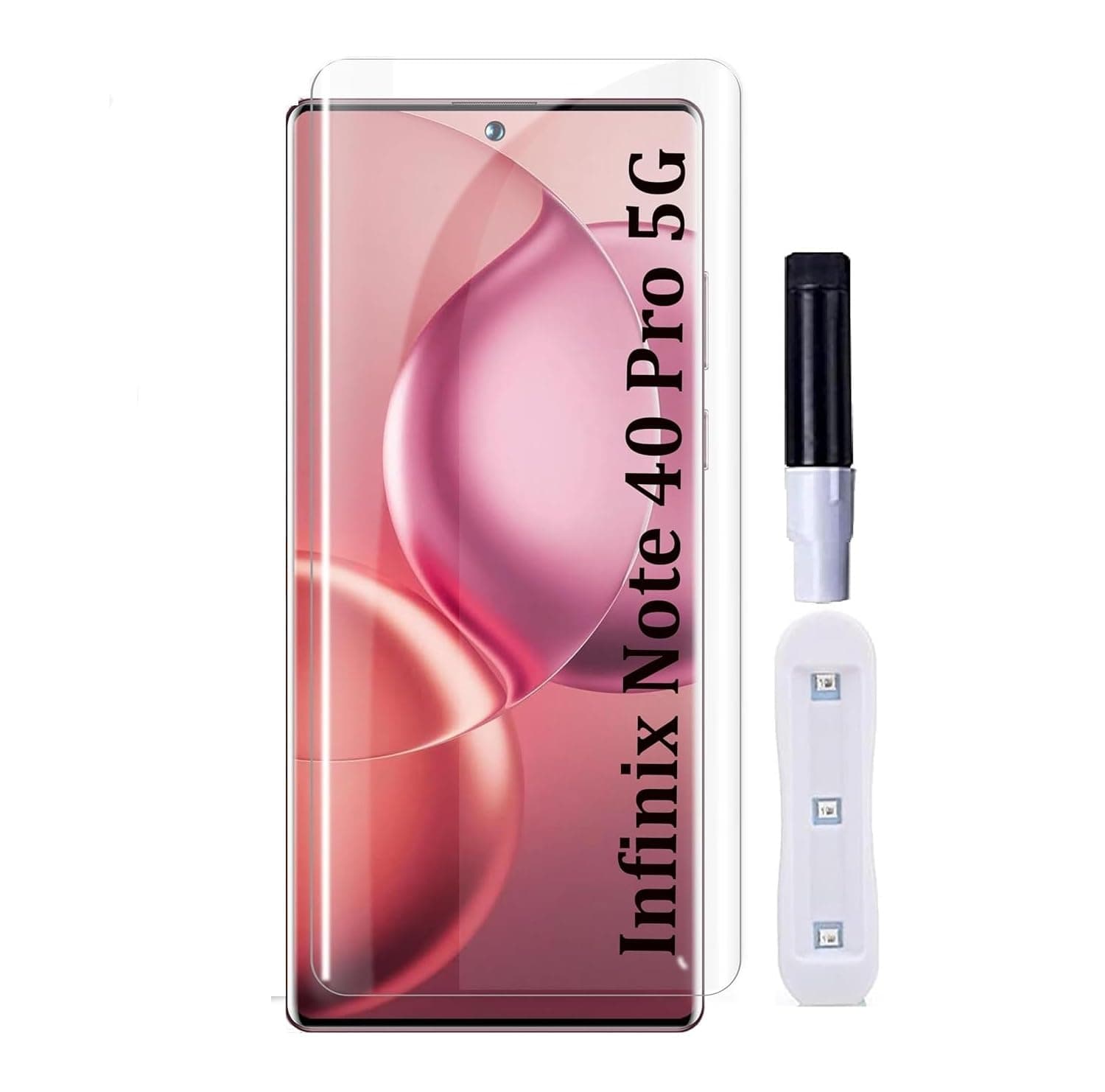 DD SON Premium UV Tempered Glass Screen Protector Compatible for Infinix Note 40 Pro 5G (Pack Of 1) with Edge to Edge Full Coverage UV and Easy Installation Kit