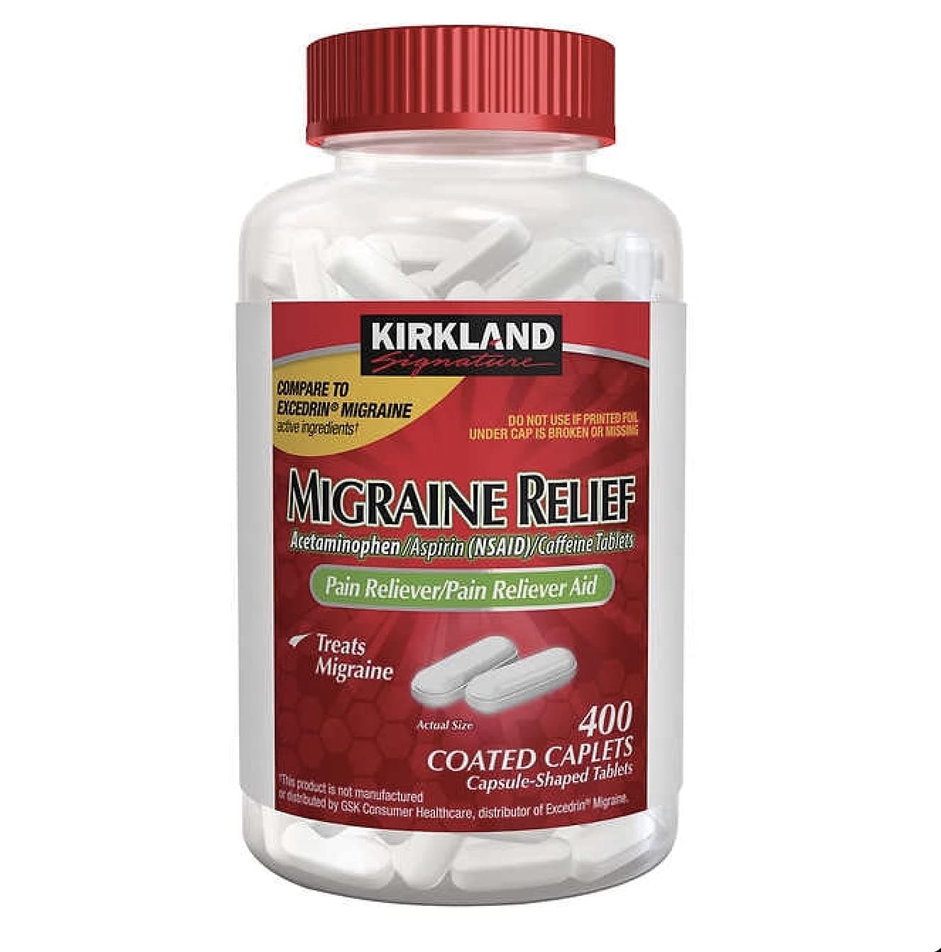 VITACRUSH Kirkland Migraine Relief, 400 Count