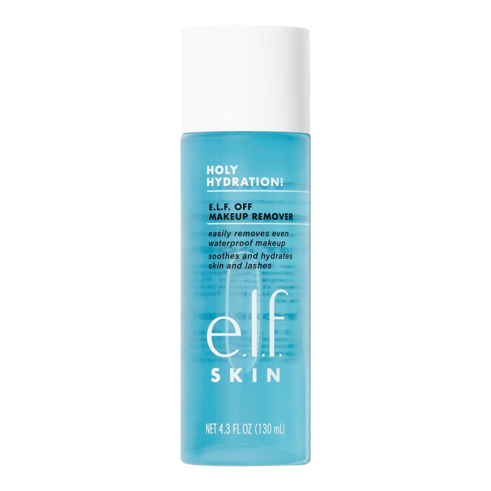 SKIN Holy Hydration! e.l.f. Off Makeup Remover, Liquid Makeup Remover for Eye, Lip & Face Makeup, Gentle Formula, Vegan & Cruelty Free, 130 ml
