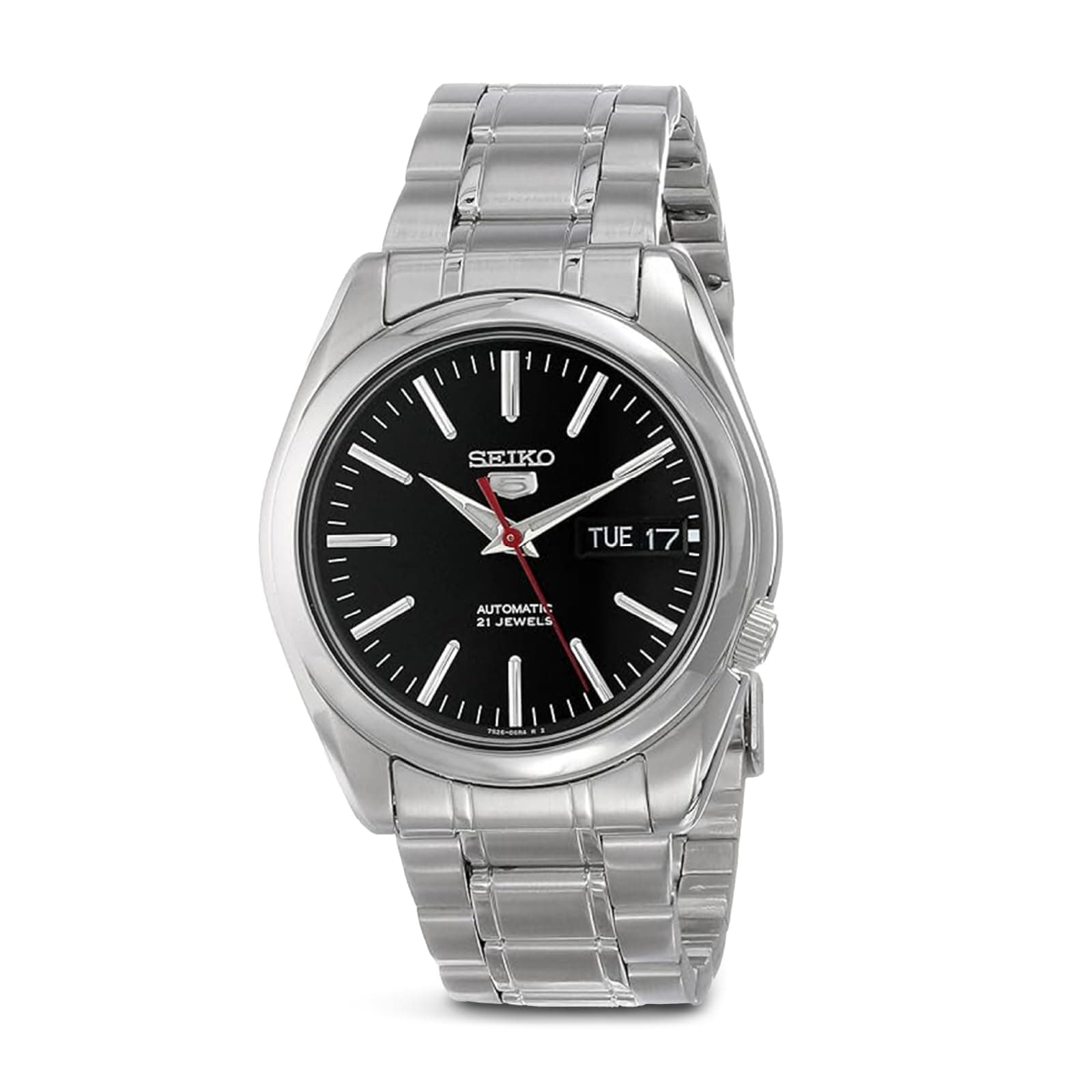 SEIKO Automatic Watch for Men 5-7S Collection - with Day/Date Calendar, Luminous Hands, Stainless Steel Case & Bracelet