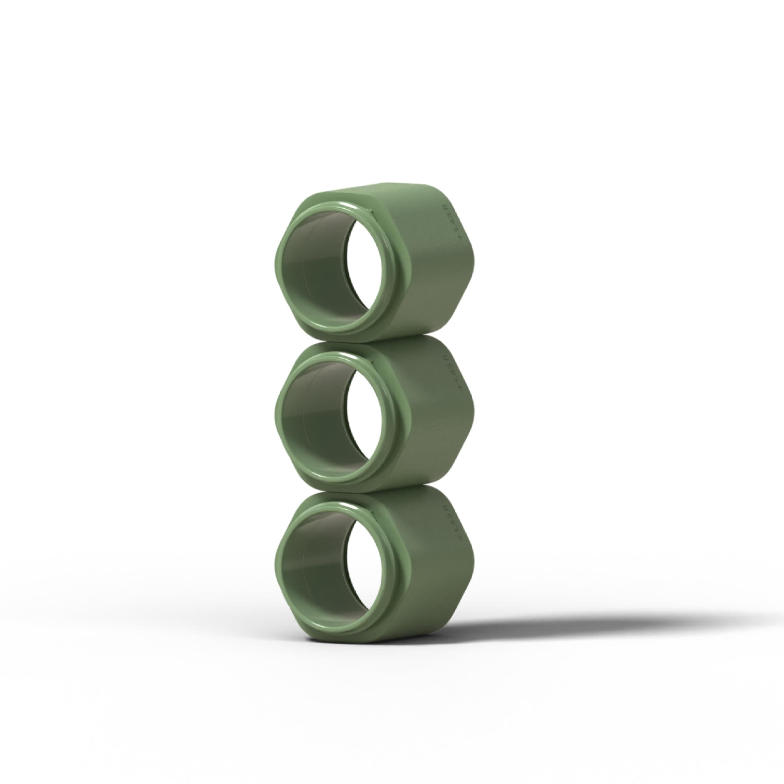 Cadence Extender - Add On to Any Flex Magnetic Containers with Lids,Extension to Travel Bottles for Toiletries - Carry On Travel Essentials For Women/Men - Adds Additional 1.43 fl oz - 3pk, Eucalyptus