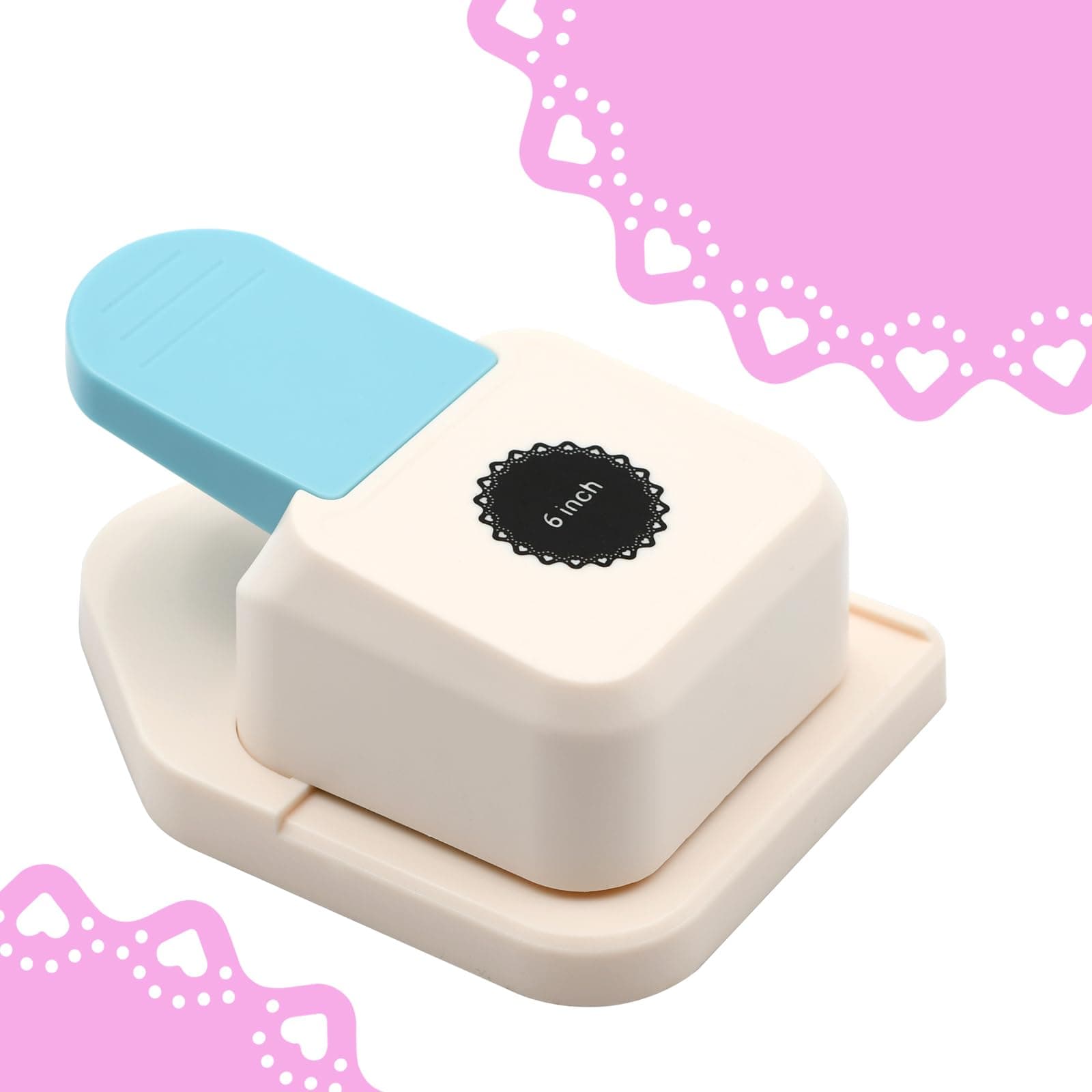 Paper Corner Punch Circular Hollow Heart Pattern, Large Craft Corner Punch Paper Cutter Portable Corner Hole Punch for Srapbooking, DIY Crafts, DIY Crafts, Card Making