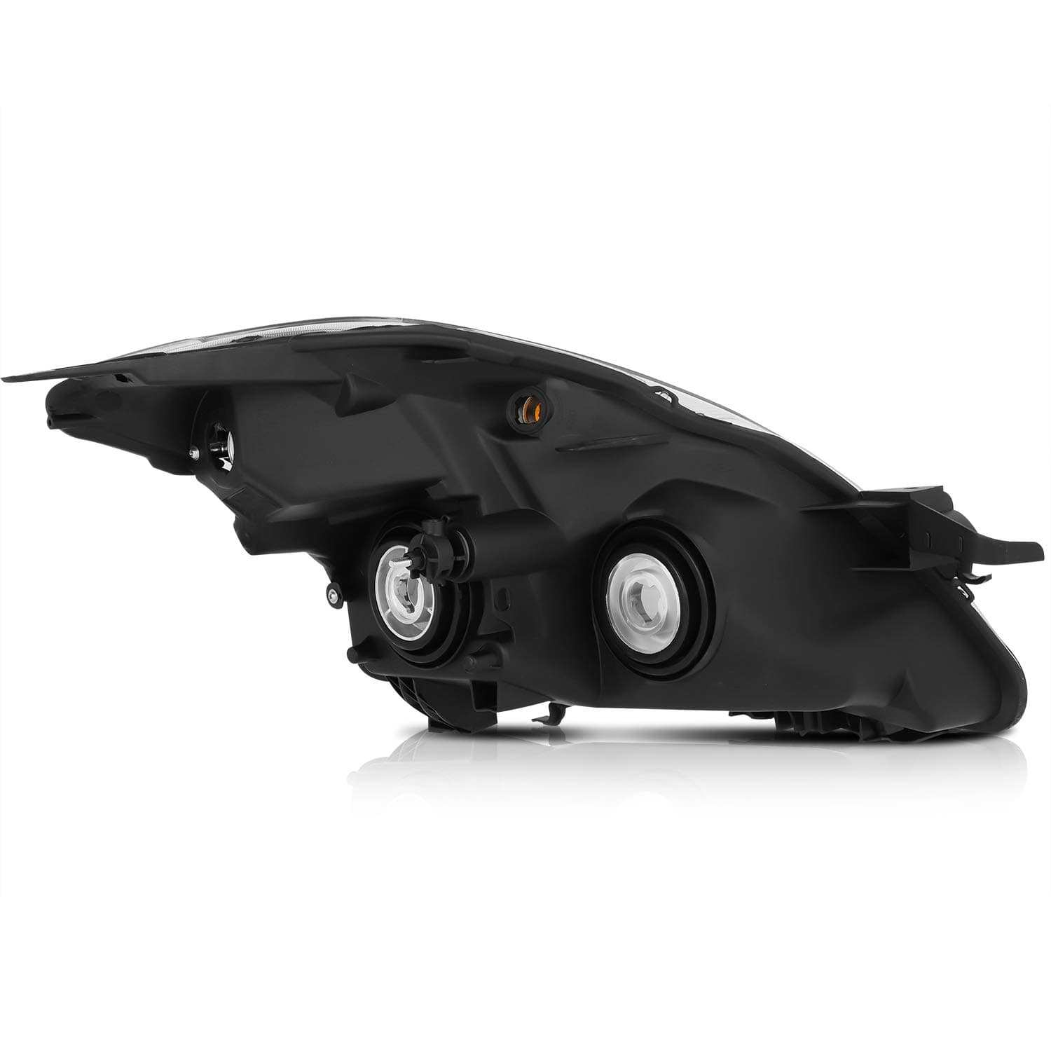 ANPART Headlight Assembly 2 PCS A Set for Nissan Altima 2007-2009 Chrome Housing Amber Reflector Clear Lens Headlamp Driver Passenger Side