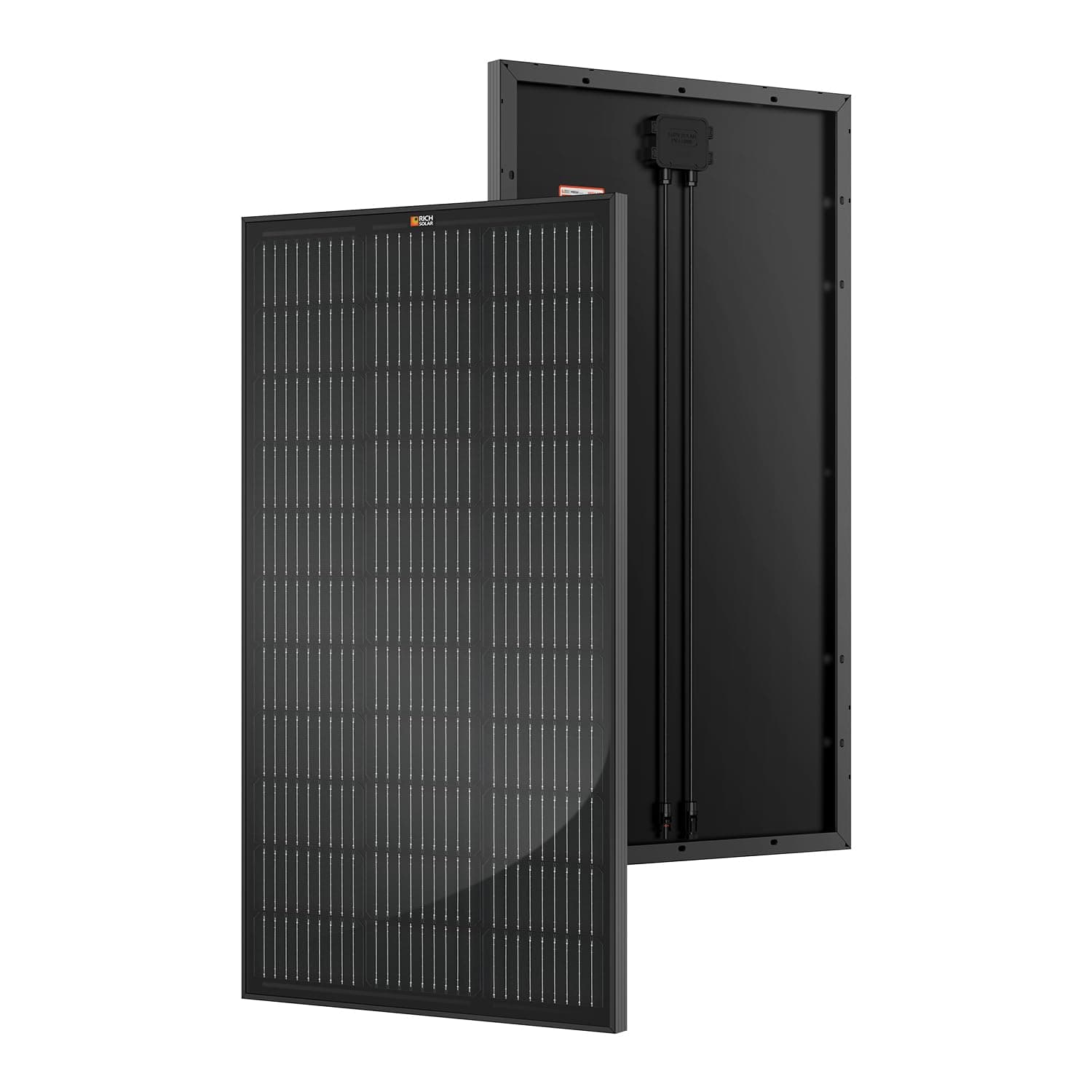 RICH SOLAR 100 Watt 12 Volt Premium Monocrystalline Solar Panel All Black
