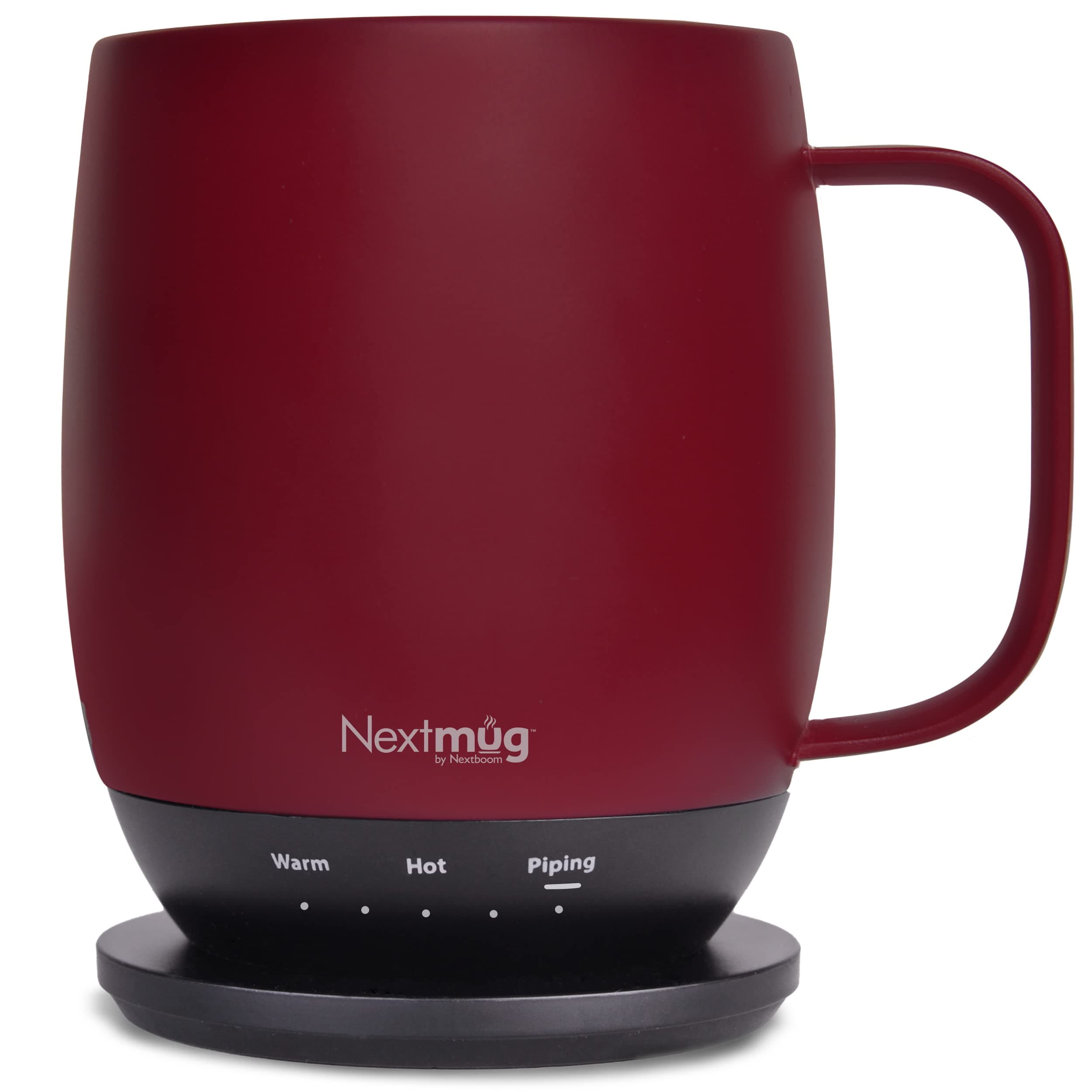 Nextmug - Temperature-Controlled, Self-Heating Coffee Mug (14 oz.) (Burgundy)