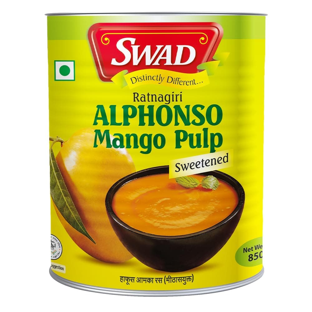 SWAD Natural Alphonso Pure Mango Pulp with no Added Preservatives €“ 850 g.