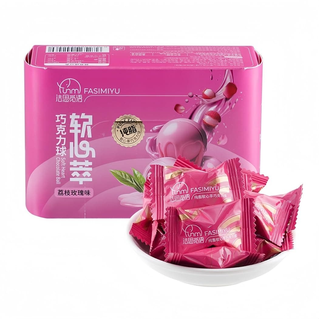 Chocolate flavored candy casual snacks internet celebrity snacks candy (Lychee Rose Flavor)