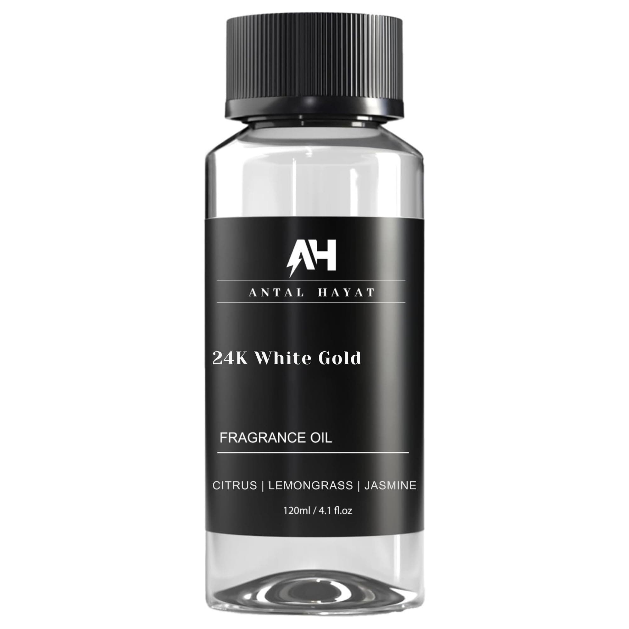 24K Diffuser Essential Oil Scent - Luxury Hotel Inspired Aromatherapy Scent Diffuser Oil - Hints of Zesty Citrus, Floral Jasmine, & Delicate Lily - for Essential Oil Diffusers - 120mL