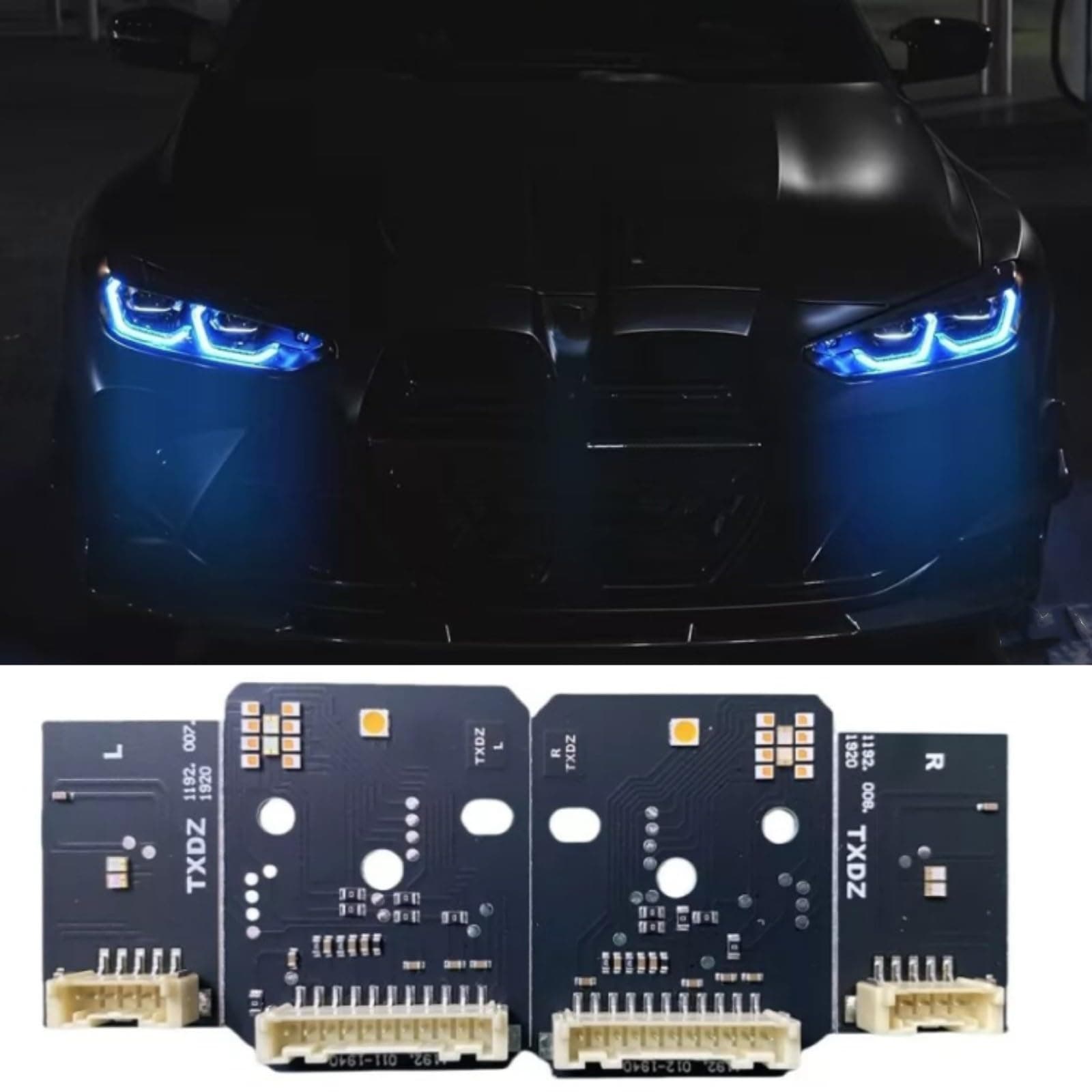 CSL Yellow DRL Chips For 2021-2024 B-MW G80 M3 G82 M4 G22 G26 430i 430ix M440i M440ix US. Spec Laser Headlight, 63119851051, 63119851052 (Ice Blue)