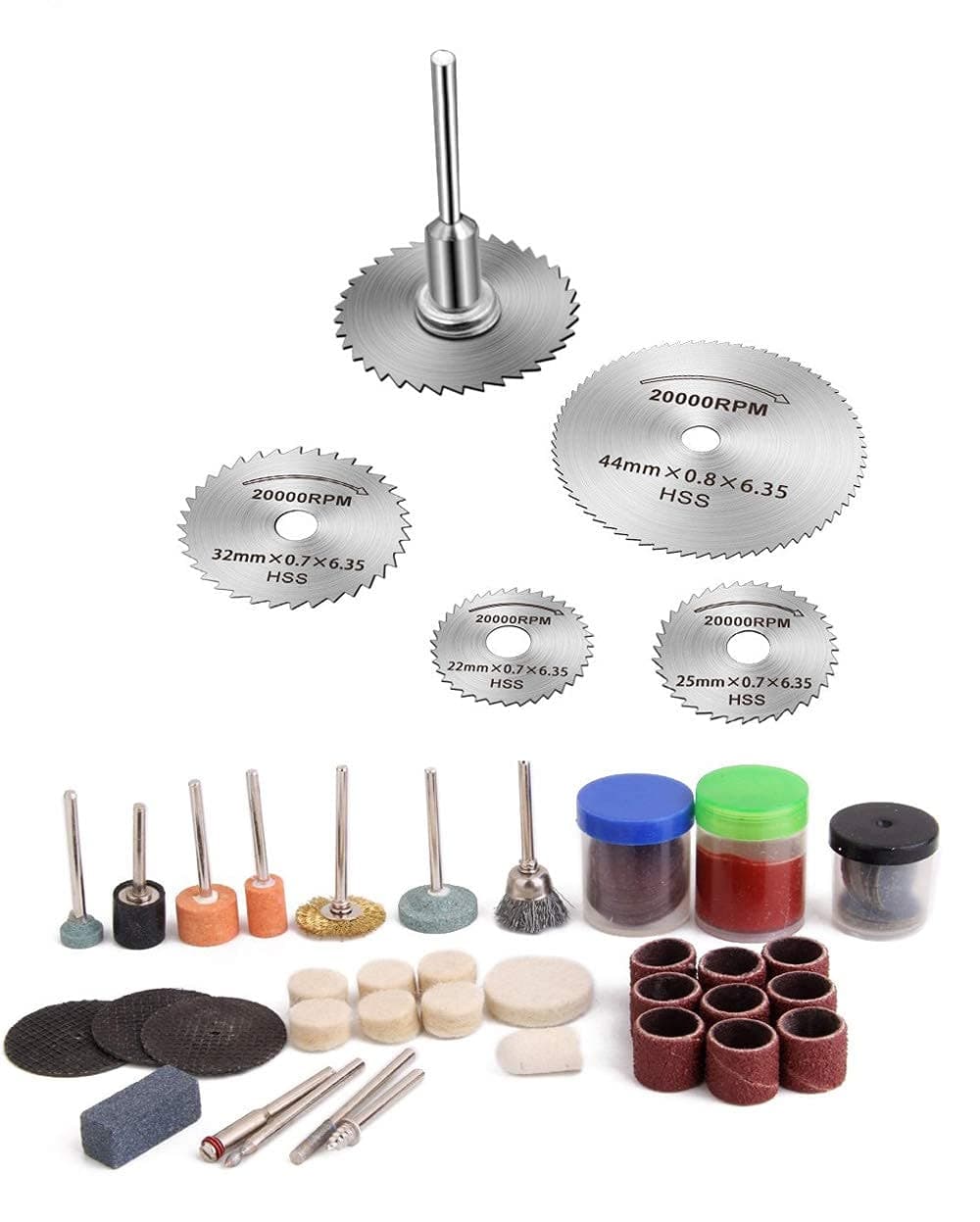 Inditrust Accessory Power Tool, Wood Cutter, Metal Cutting Discs 5 PCS Set Mini HSS Circular Saw Blade Discs With Rotary Tool for Metal Cutter Set -105 Pieces