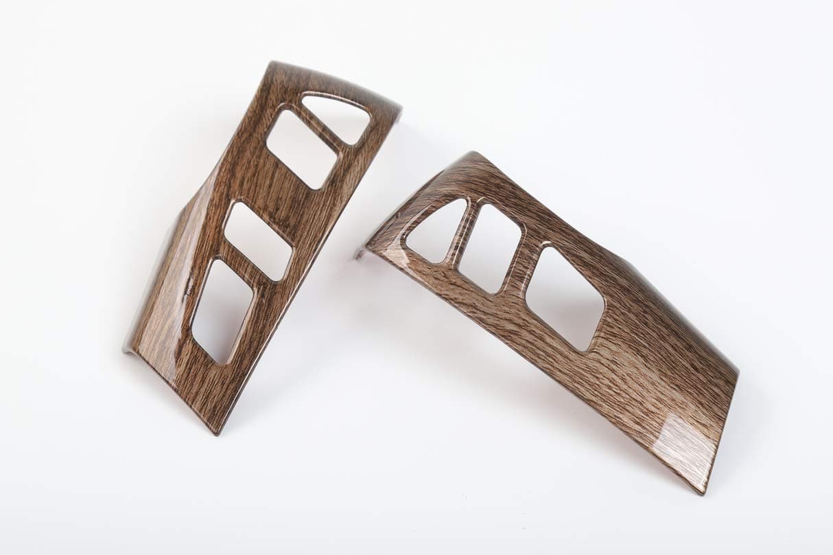 hors ABS Steering Wheel Button Shell Frame Cover Trim Wear Resisting Scratch Protection Device Nissan Patrol 2017+ (Black Wood Grain S0181)