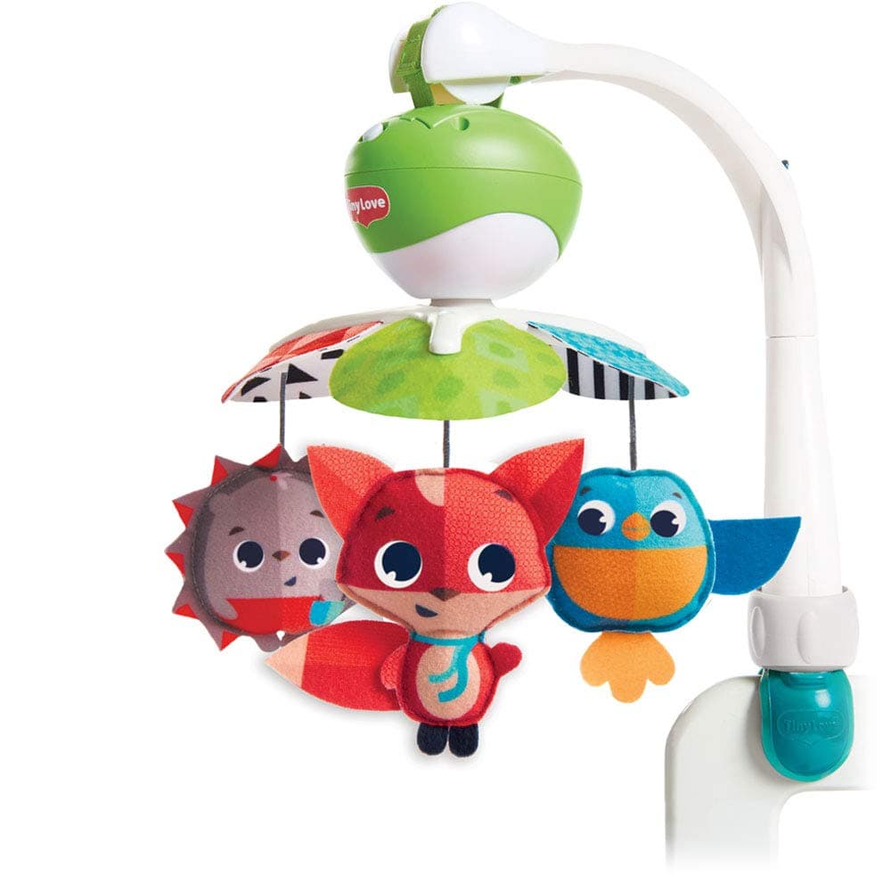 Tiny Love Take-Along Mobile 3-in-1 Baby Music Mobile 0+ Months for Crib Playpen or Stroller, Multifunctional with 3 Mounts, 5 Melodies, 30 Minutes Continuous Music, Meadow Days
