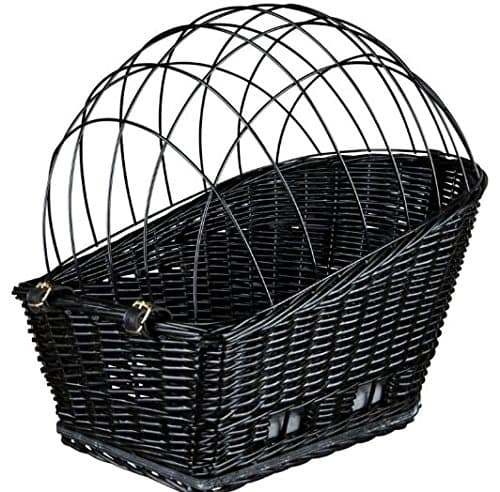 DogBasket Rear Mount Bicycle - With A Protective Wire Mesh Cover And Soft Faux-Suede Cushion - For Dogs Up To 12kg - Can Be Mounted On A Rear Pannier Rack Or Luggage rack