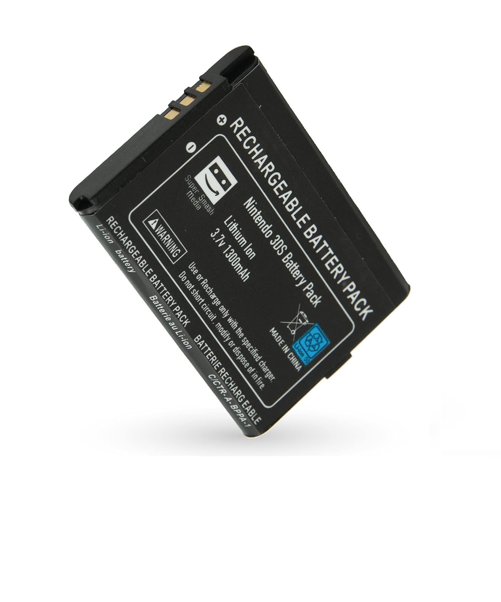 SuperSmashMedia® - 1300mAh Replacement Battery Pack Kit for 3DS Console with Screwdriver Included CTR-003 (3DS Handheld Console)