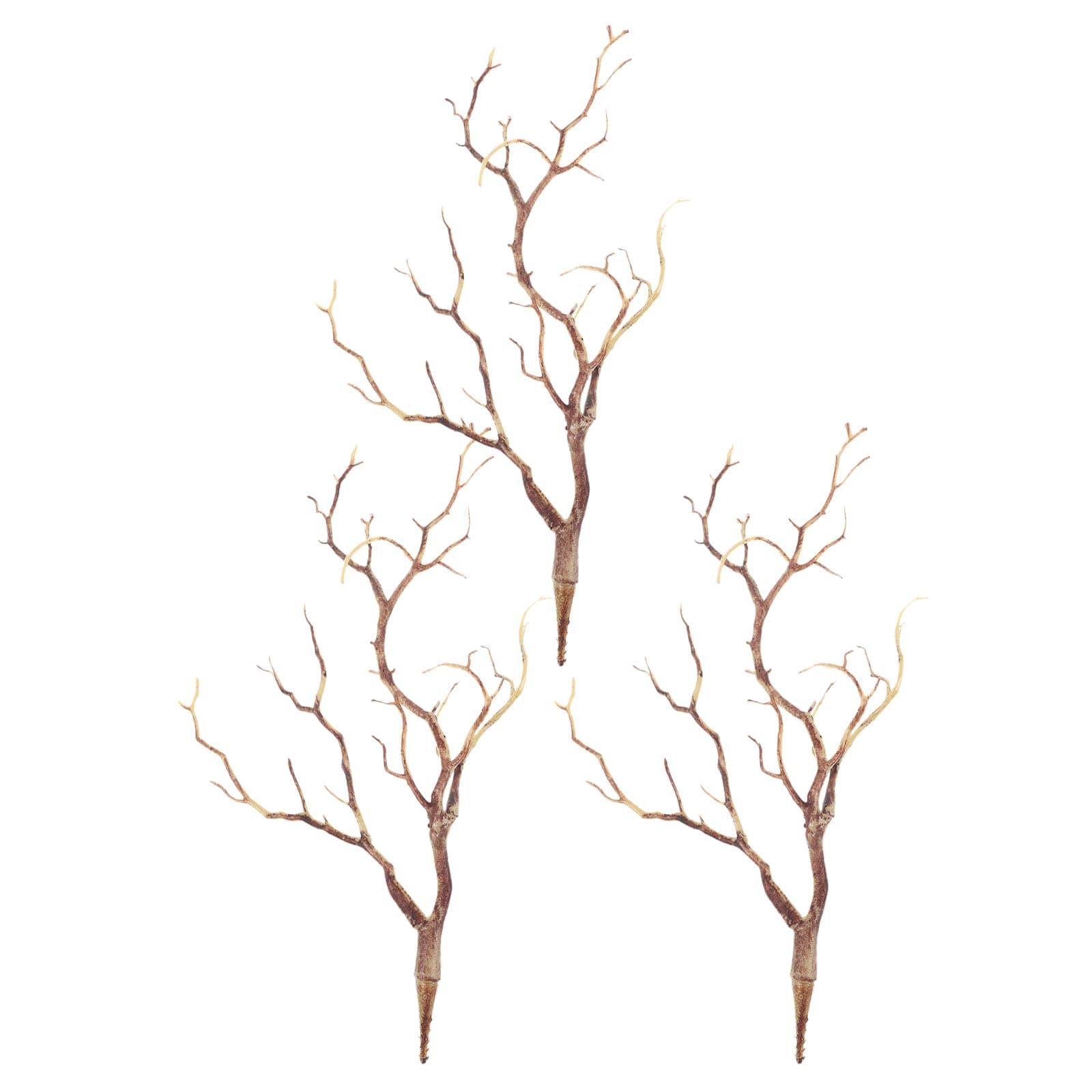 STOBOK Artificial Antler Dried Tree Branches,3pcs Plastic Manzanita Branches Decorative Plant Twigs Dry Branch Decor for Wedding Table Decoration Home Supplies Coffee