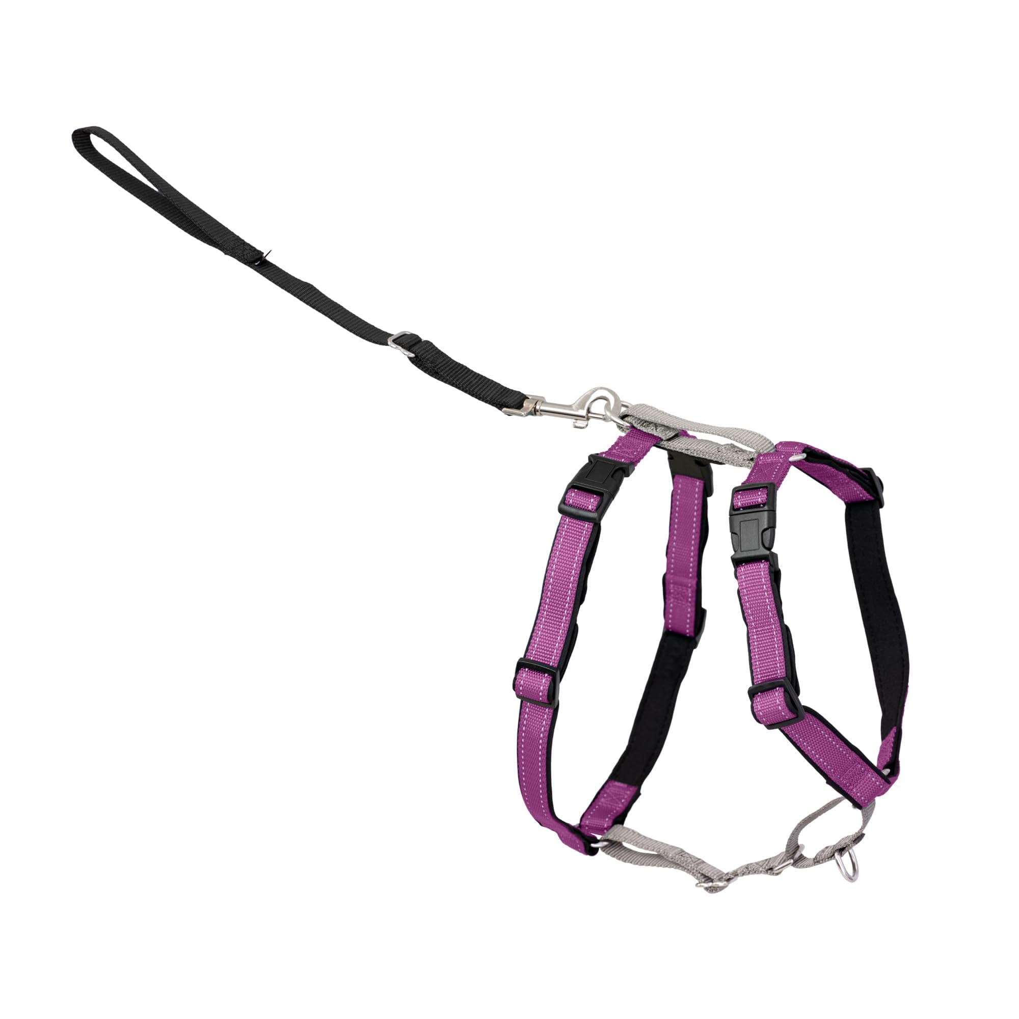 3 in 1 Harness and Car Restraint, Medium, Plum, No Pull, Adjustable, Training for small/medium/large dogs
