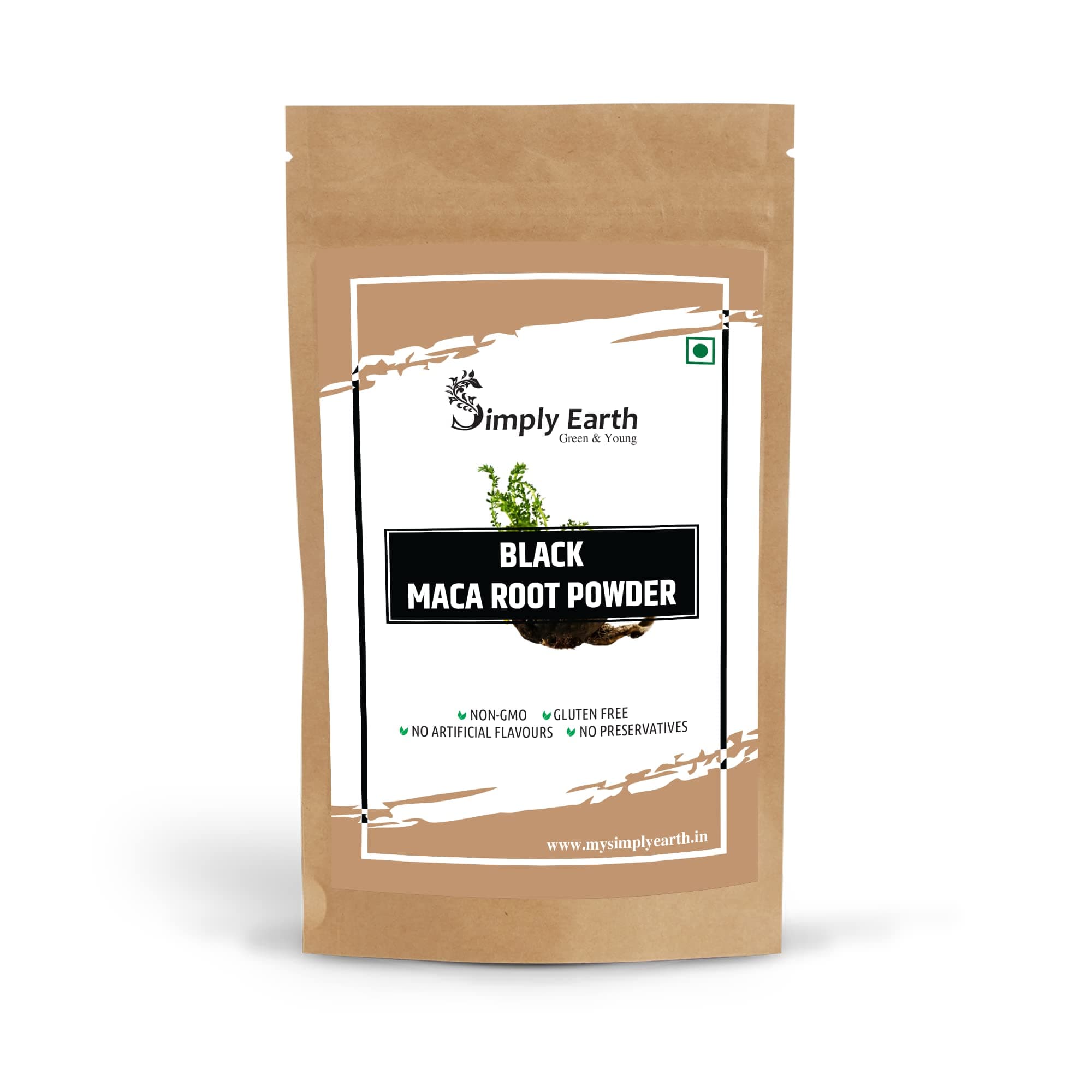 Simply Earth Peruvian Black Maca Root Powder | Boosts Energy and Immunity | Relieves Stress | Great for Men and Woman - (100GM)
