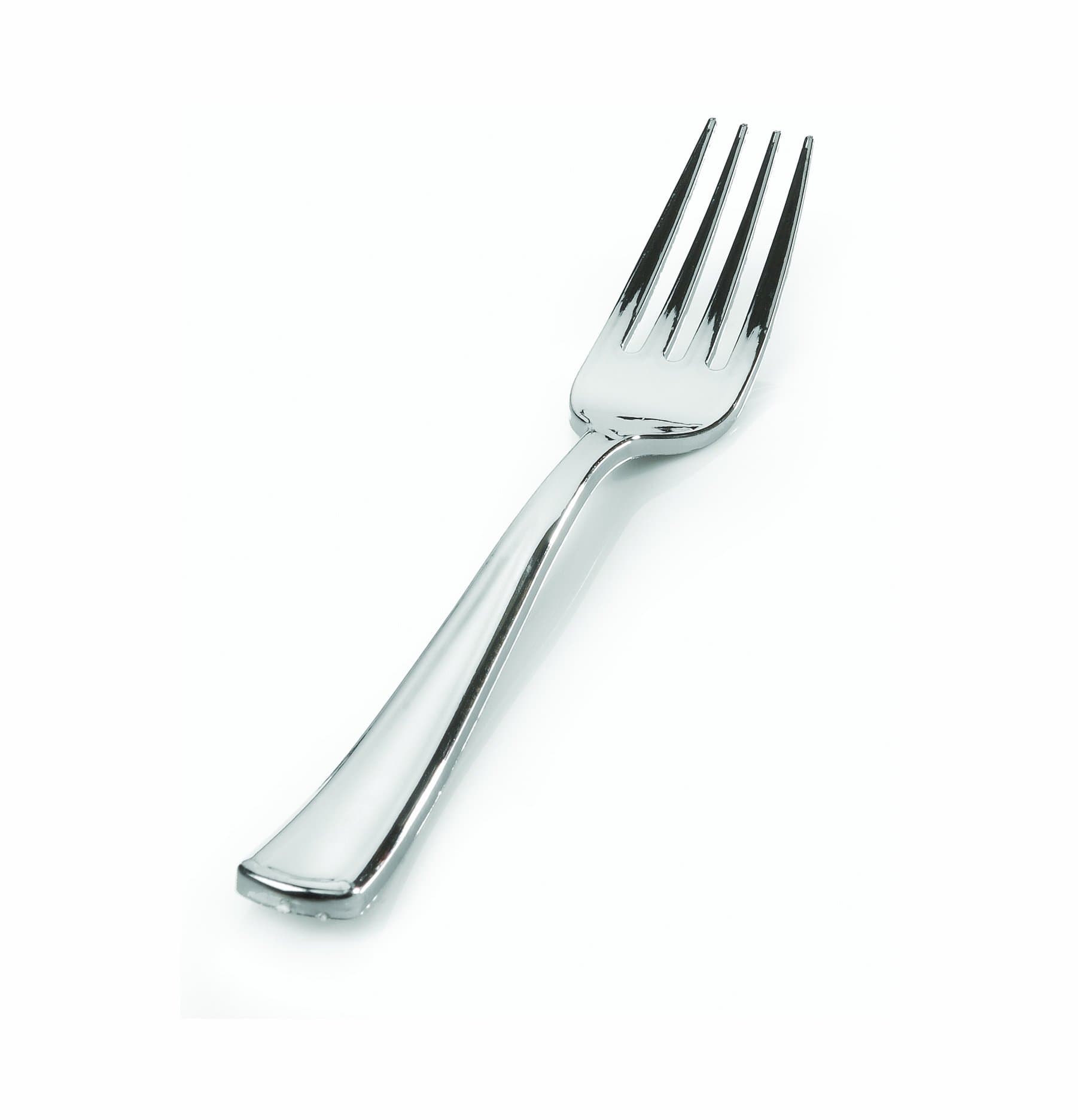 Fineline Settings Cutlery-Bulk Forks, Silver 600 Pieces