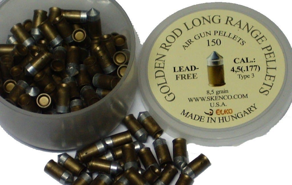 Golden Rod Long-Range Pellets, Type 3, .177 Cal, 8.5 Grains, Pointed, Lead-Free, Tin-Free, 150ct