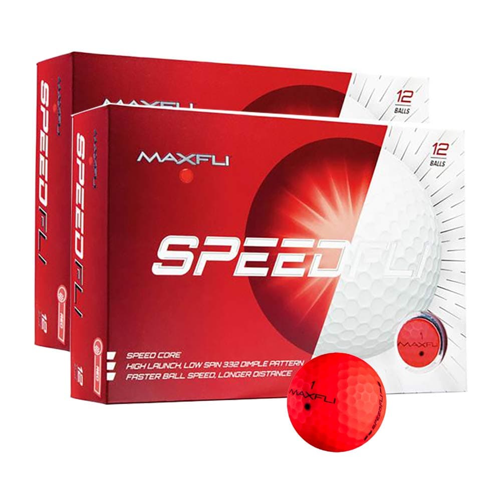 Maxfli SpeedFli Distance Golf Balls - Red (24 Pack)