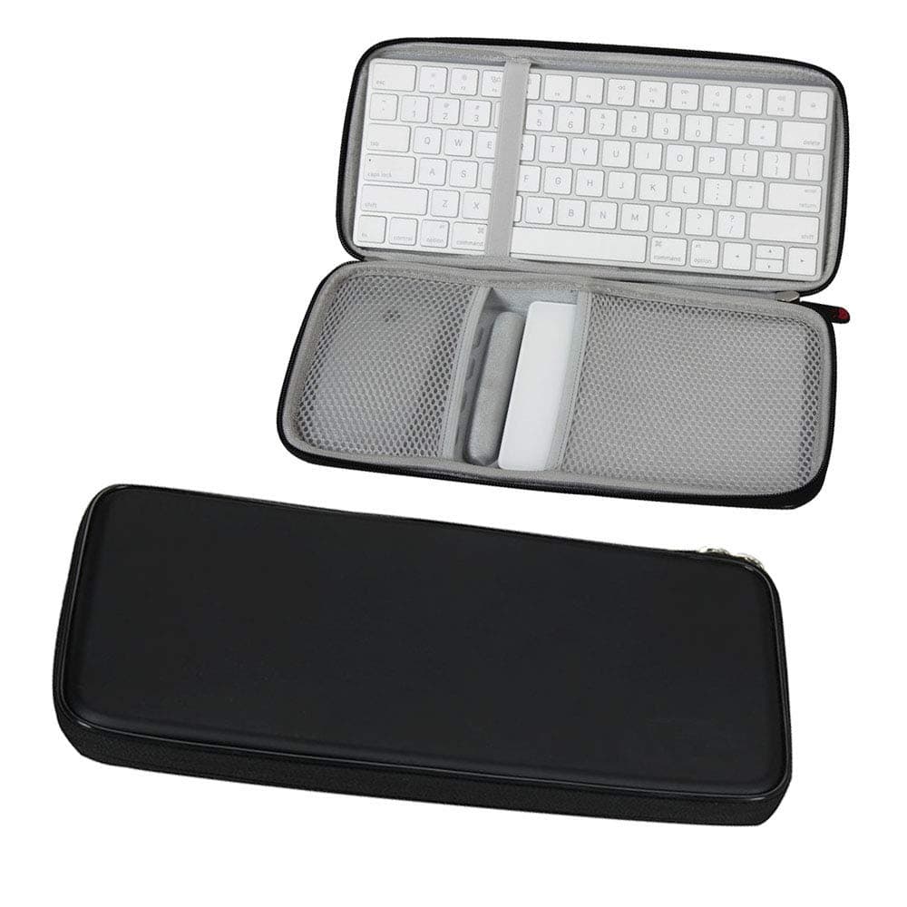 Hermitshell Hard Travel Case for Apple Magic Keyboard MLA22LL/A + Trackpad 2 MJ2R2LL/A + Mouse Bluetooth (PU, Black)