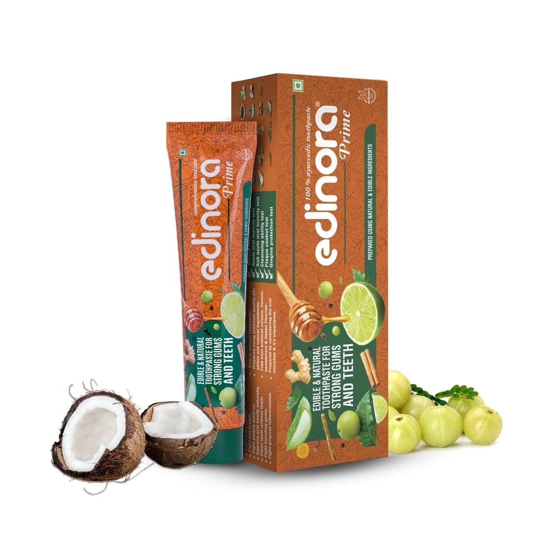 Prime natural toothpaste 90g | Oral microbial friendly | No SLS | No Parabens | No Sulphates | No harsh chemcials | Ayurvedic | Safe | Herbal as seen on Shark Tank India