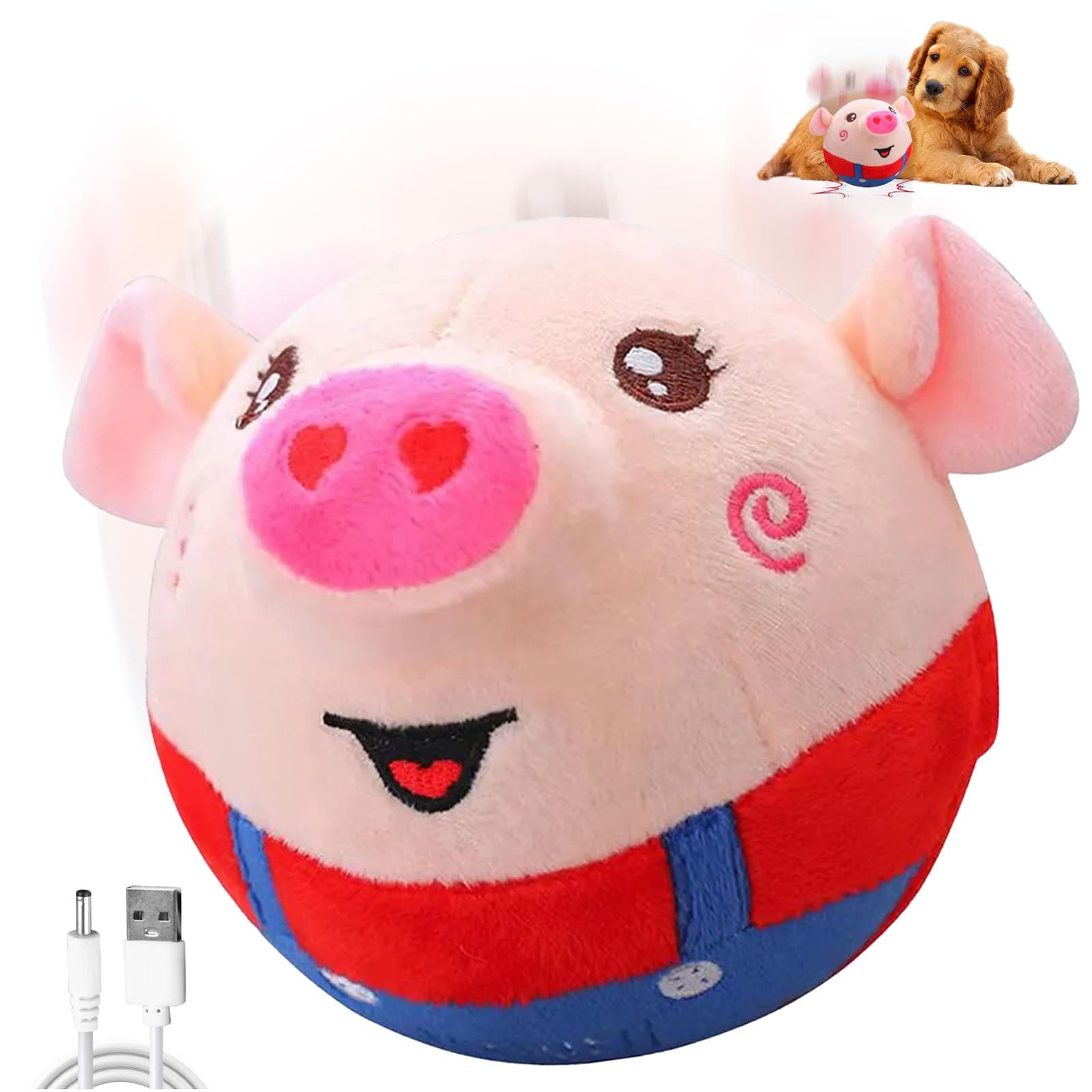 Active Moving Pet Plush Toy(Red)