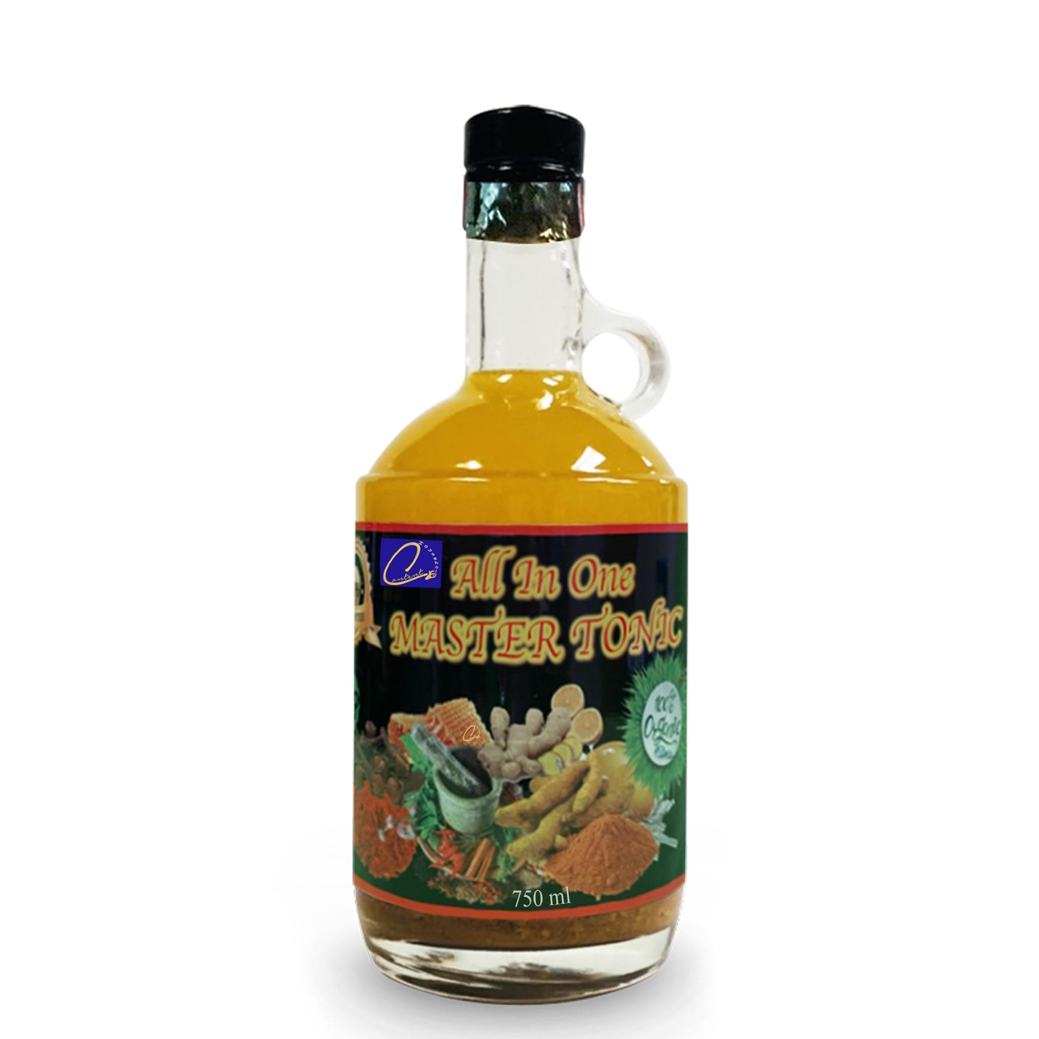 370 ml Bio All in One Master Tonic Juice with Cinnamon, Cloves, Natural Apple Cider Vinegar, Lemon, Ginger, Turmeric, Cayenne Pepper, Honey, Water