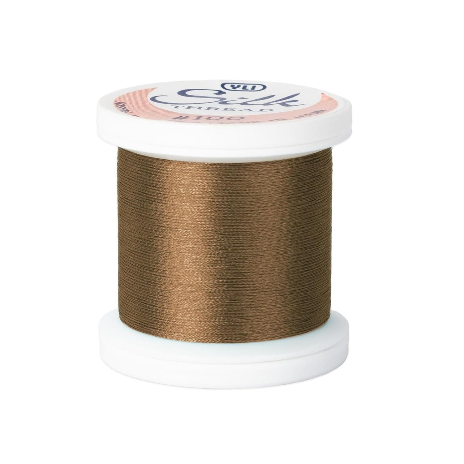YLI Threads Silk Thread – 100 wt Fine Japanese Silk for Appliqué, EPP, and Quilting - Brown