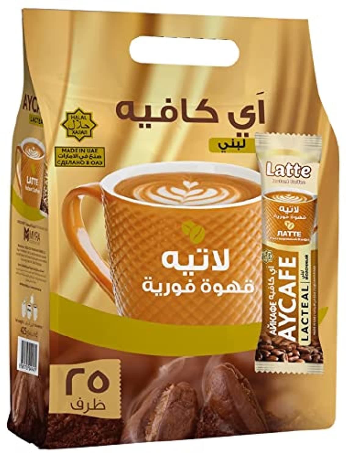 Latte Instant Coffee Pouch, 25 Sachet