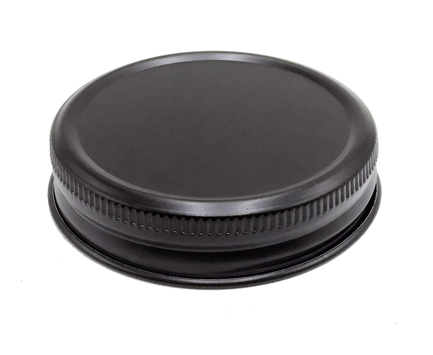 Black Rust Proof and Air Tight Aluminum One Piece Storage Lid with Silicone Sealing Linear Plastisol for Regular Mouth Transform Mason Ball Canning Jars (6 Pack, Regular Mouth)