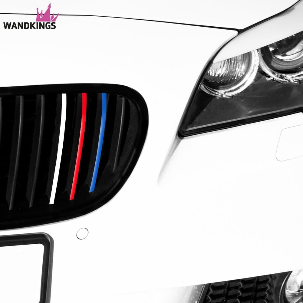 Grille Stripe Decals for Kidney Grills - SOLID Colors (Dark Blue, Red, White, Light Blue)
