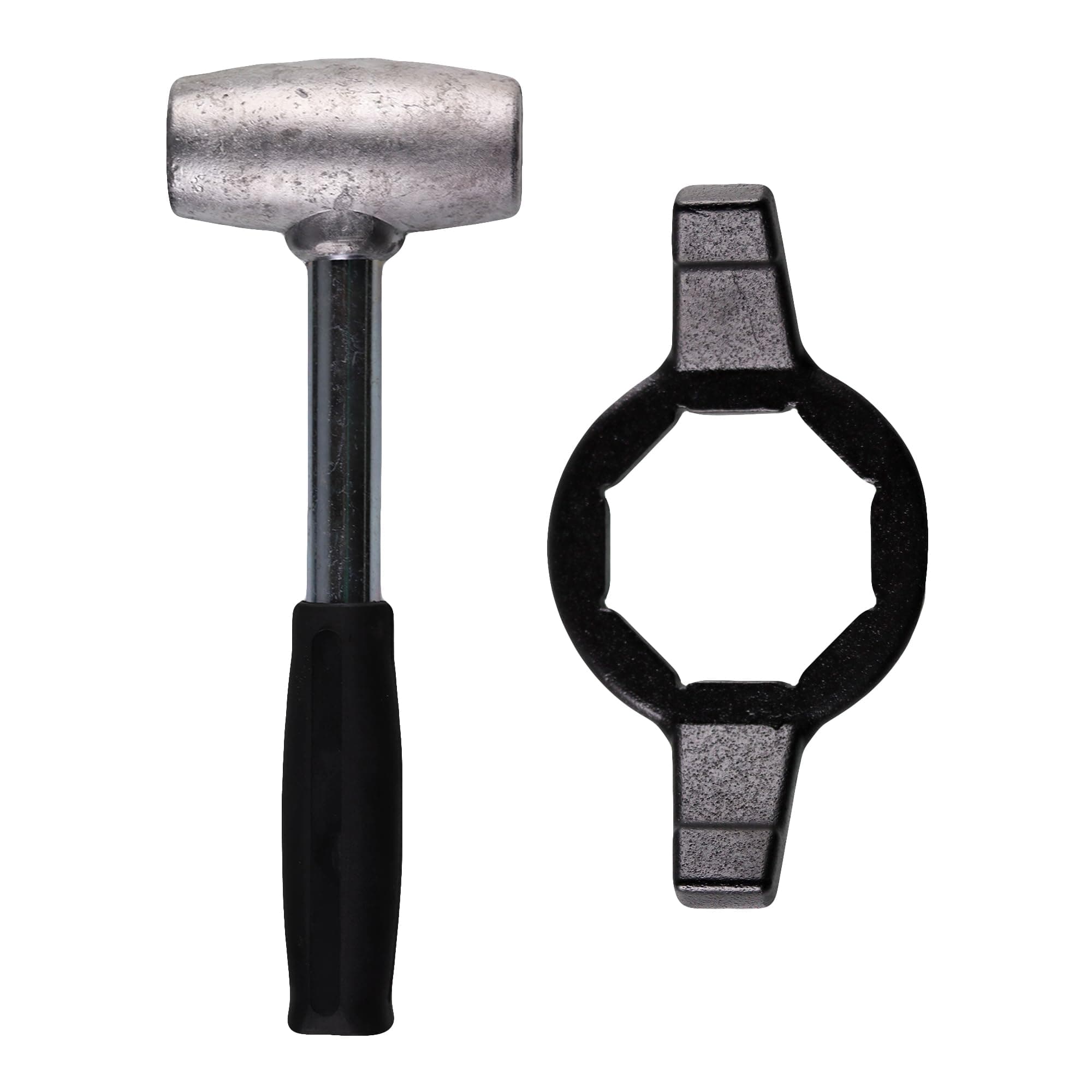 4lb Lead Hammer with 8-sided Hex Wrench Set - Dead Blow Lead Hammer + Hex Wrench are Essential Tools for Lowriders and Cars with Hex Knock-Off Spinner Cap Fitted Wire Wheels