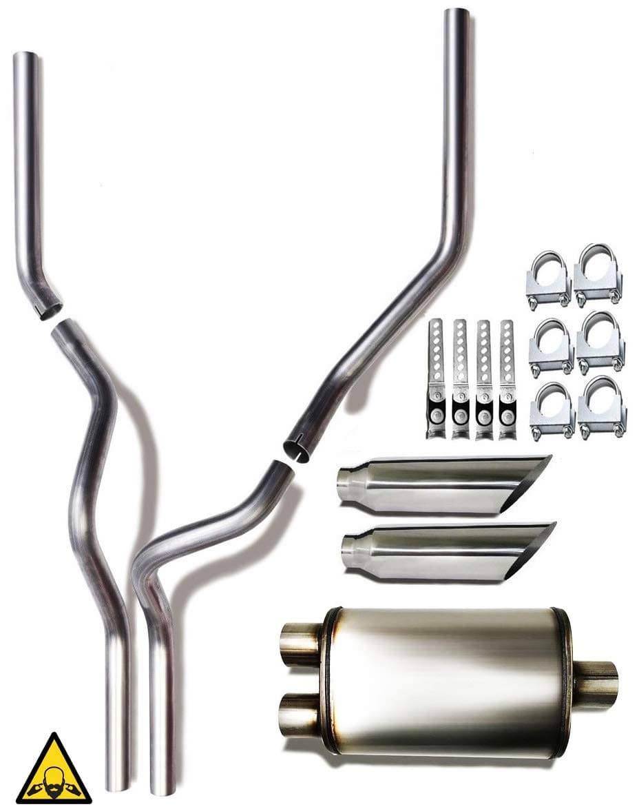 Colt Exhaust Dual Exhaust Performance Conversion Kit Muffler Fits 2007-2013 Chevrolet Sierra Silverado