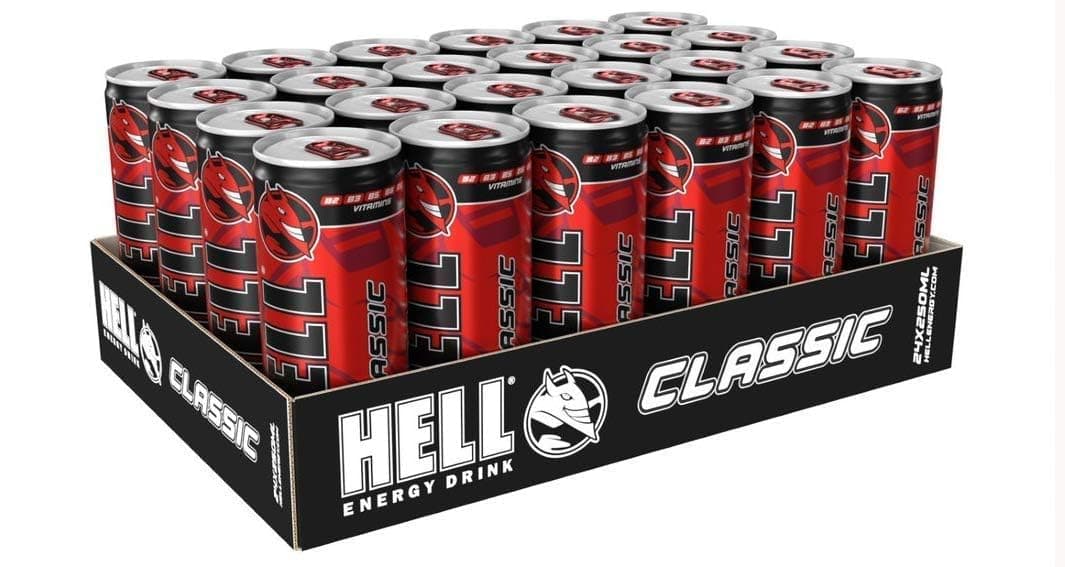 SORINA Hell Energy Drink 24 cans 250 ml each including deposit