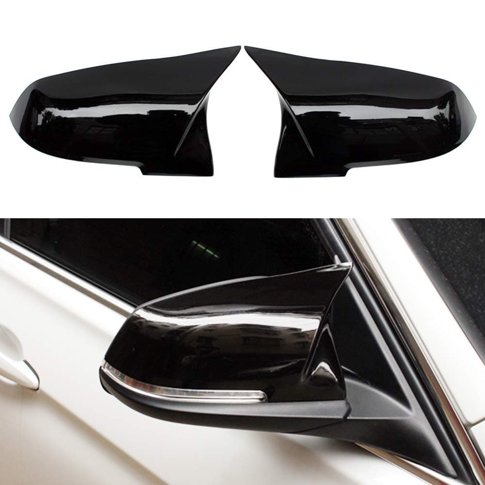 Gloss Black ABS Replacement Rearview Mirror Cover Cap Compatible with BMW 228i 435i 116i 118i 120i 125i 130i 218i 220i 320i 328i 330i 335i 420i 428i 435i F21 F30 F31 F32 F33 F36