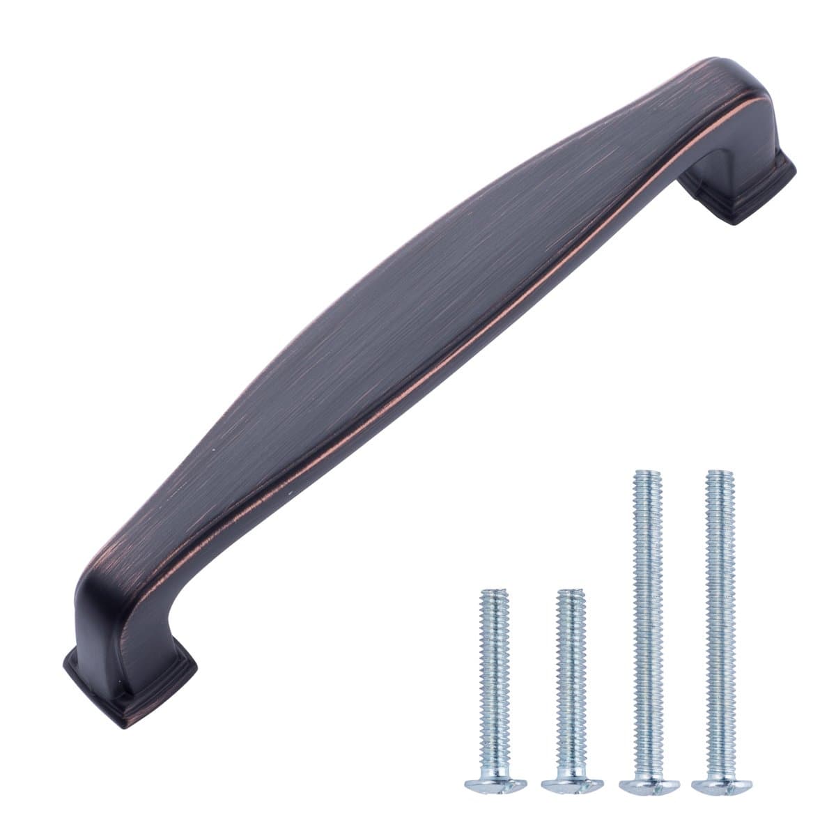 Amazon Basics Traditional Arch Cabinet Handle, 4.38-inch Length (3.75-inch Hole Center), Oil Rubbed Bronze, 10-Pack