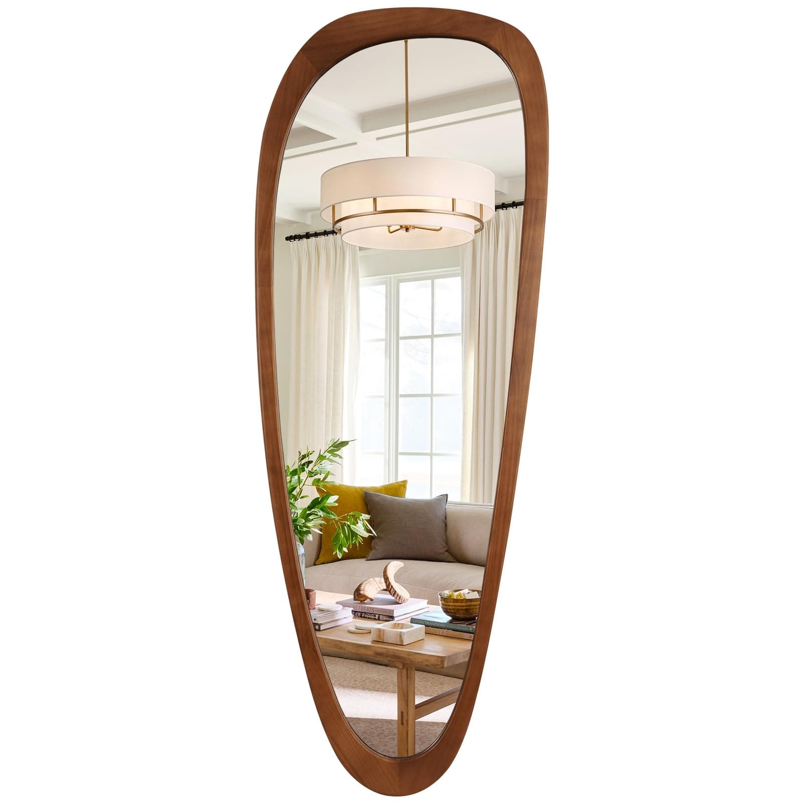 WallBeyond Asymmetrical Mirror, Irregular Mirror Full Length, Boho Wall Mirrors Decorative for Bedroom Living Room Entryway Hall, Mid Century Modern Decor 60" H x 22" W